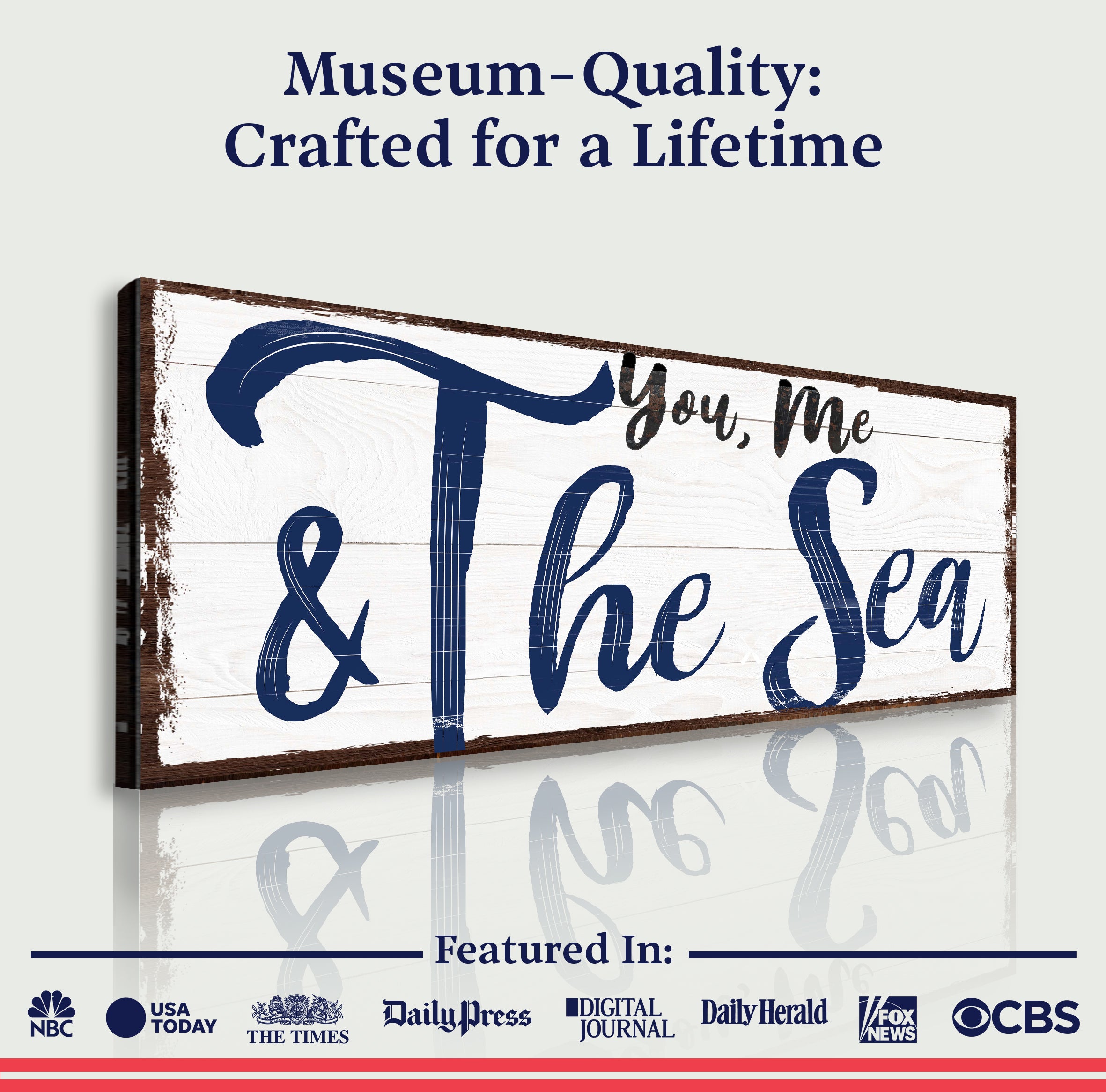You, Me And The Sea Beach Sign II on sale at MyriadMart