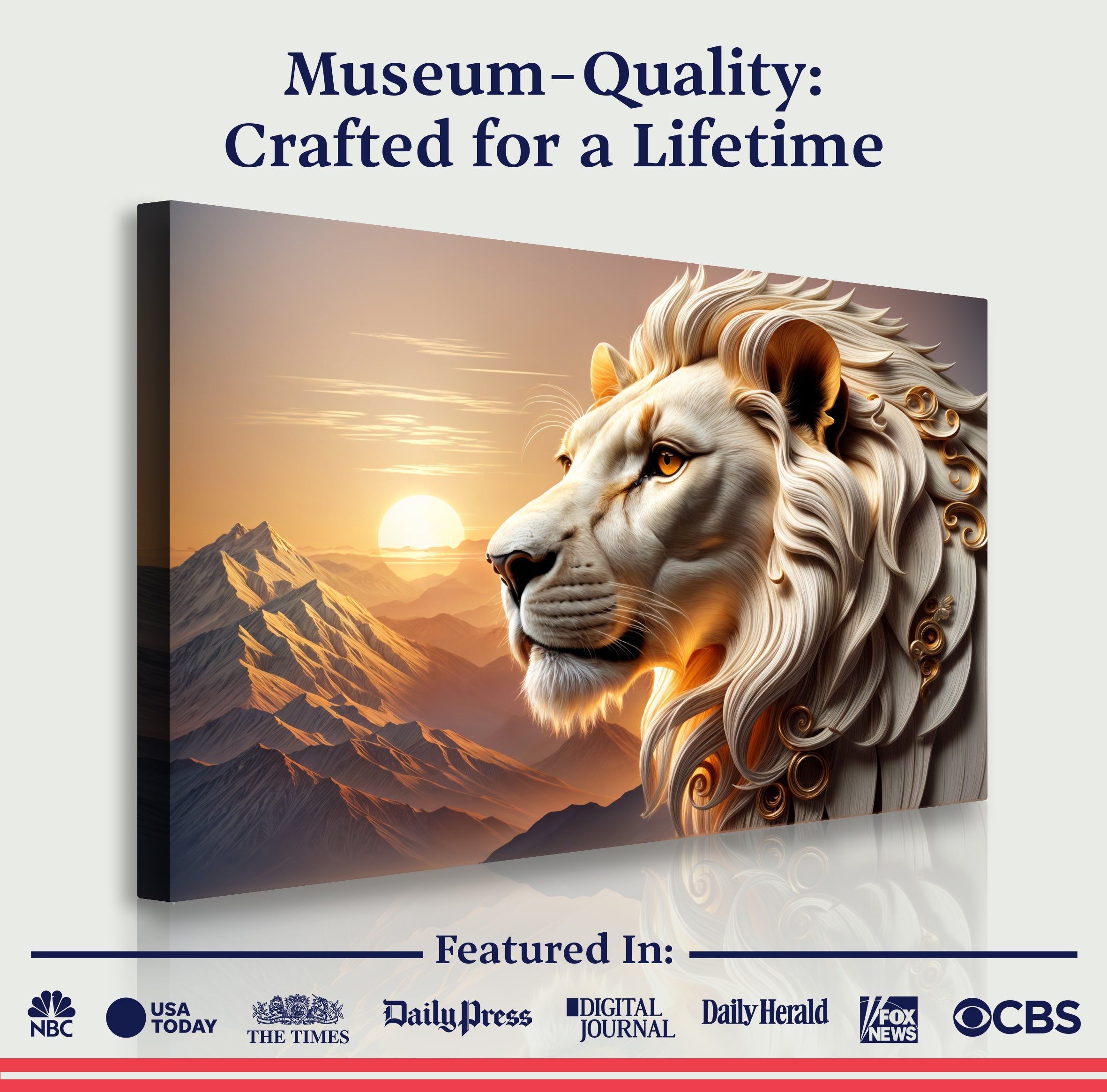 3D Majestic Lion Wall Art IV on sale at MyriadMart