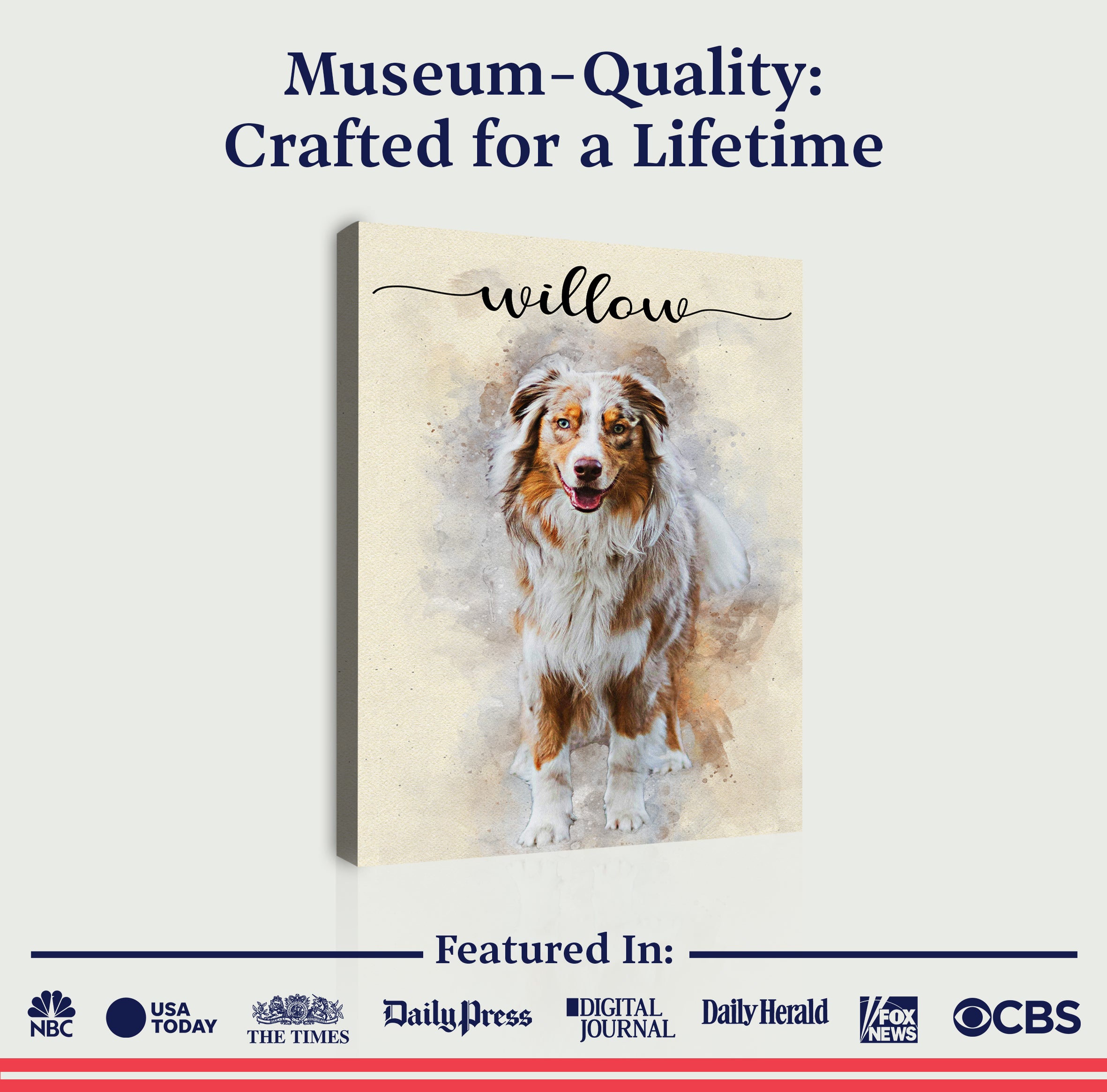 Pet Memorial Watercolor Portrait Sign II on sale at MyriadMart