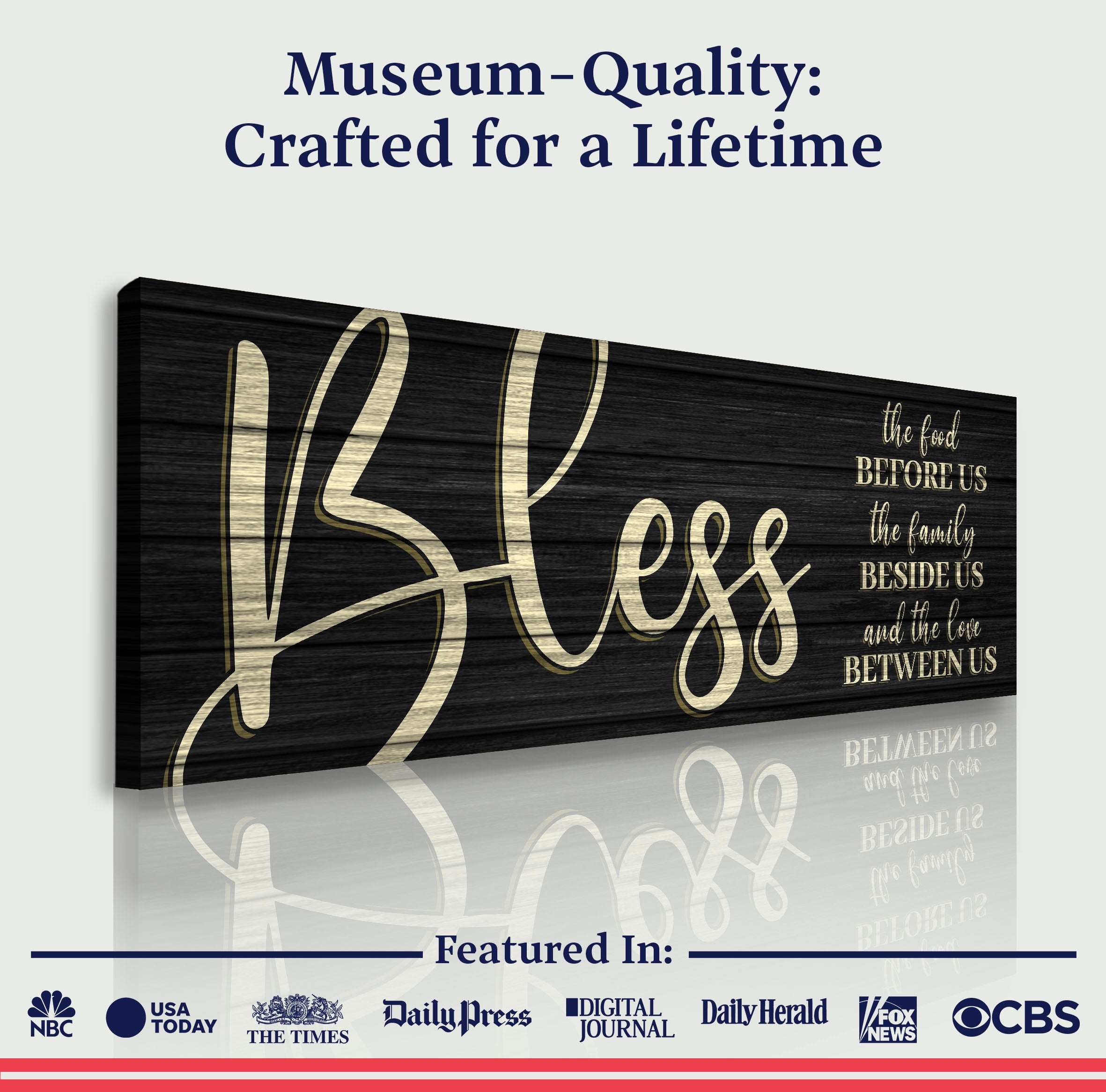 Bless The Food Before Us And The Love Between Us Sign VI on sale at MyriadMart