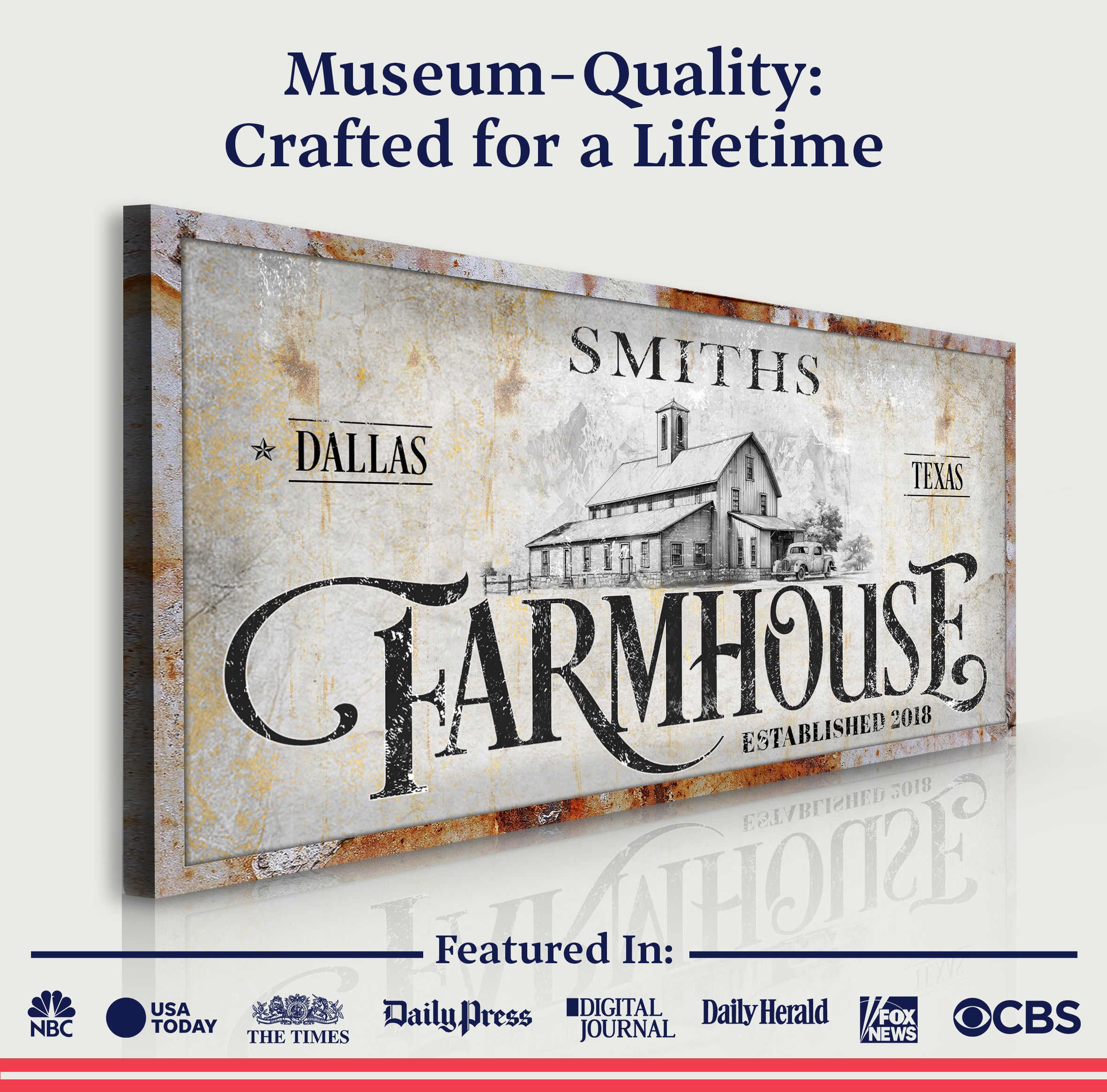 Rustic Vintage Farmhouse Sign on sale at MyriadMart