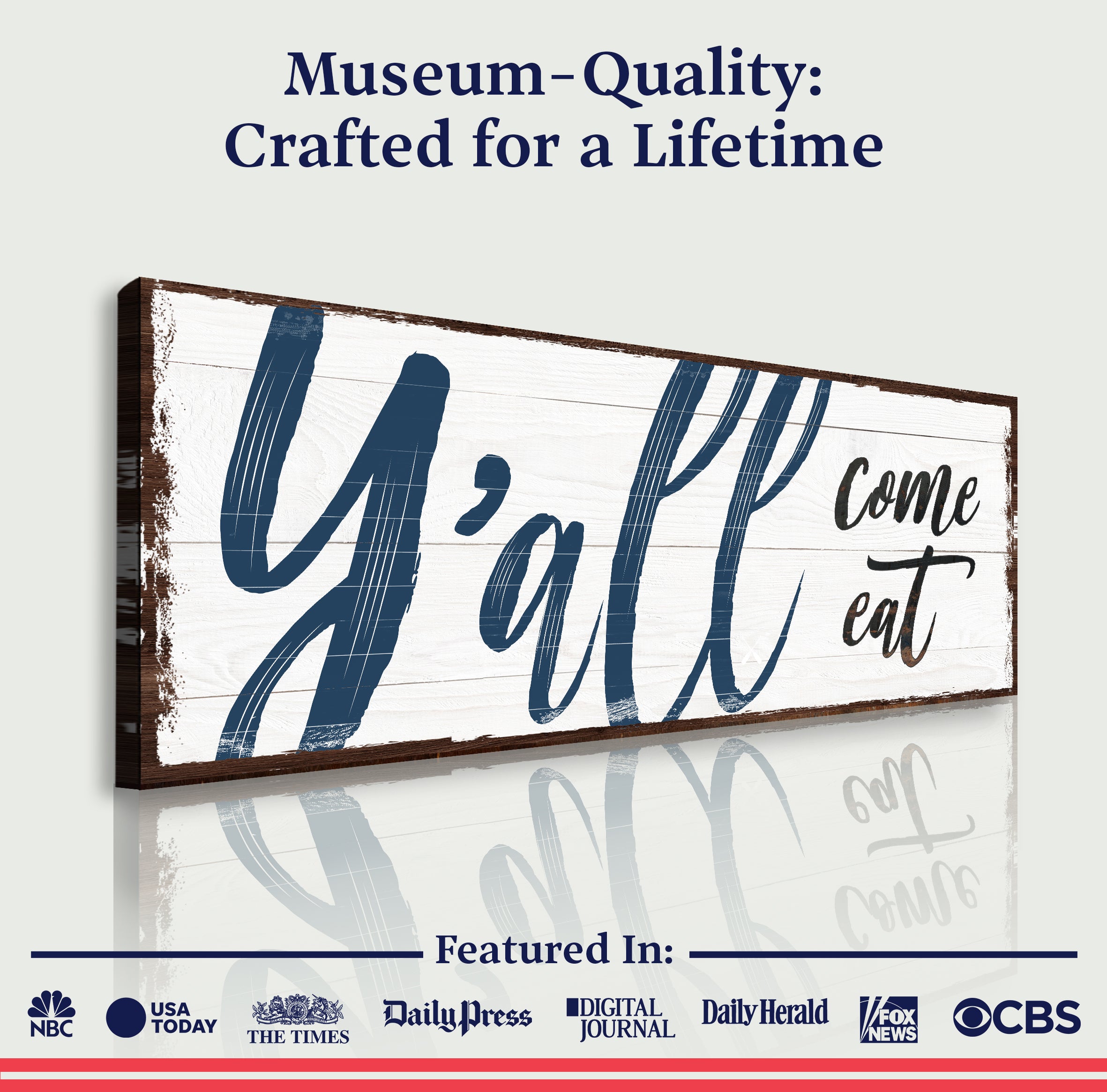 Y'all Come Eat Kitchen Sign II on sale at MyriadMart