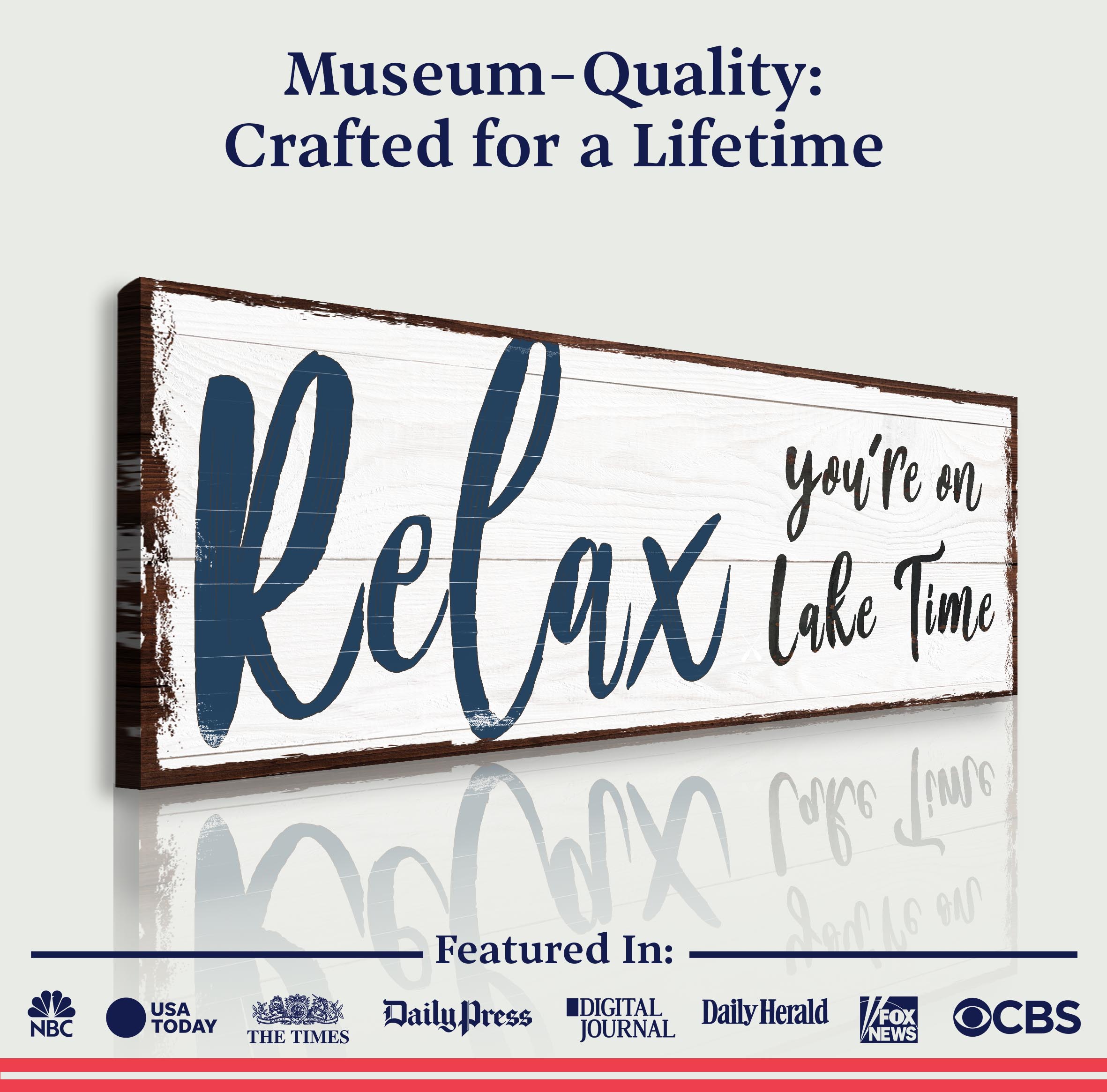 Relax You're on Lake Time Sign IV on sale at MyriadMart