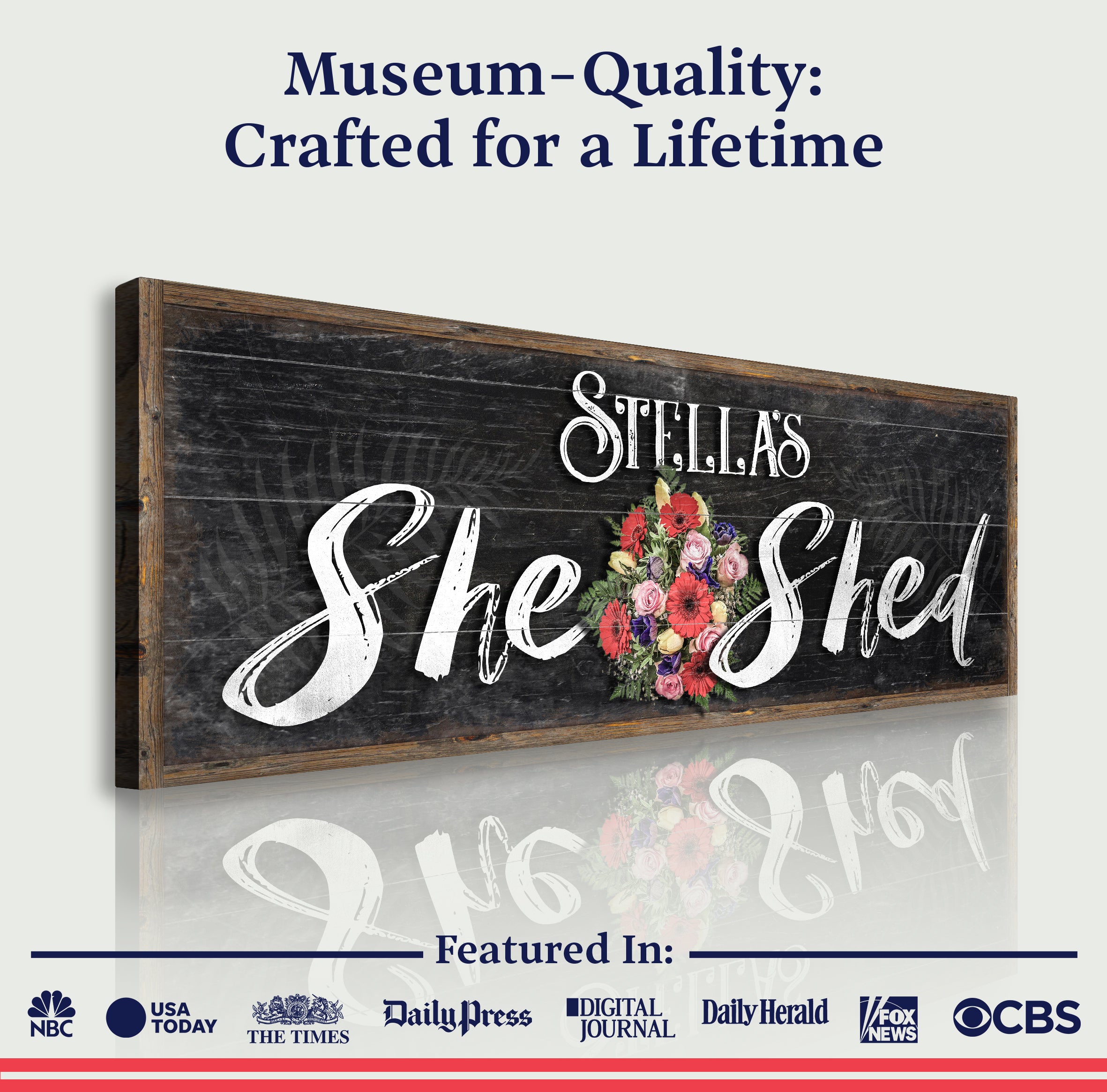 Personalized She Shed Sign VI on sale at MyriadMart