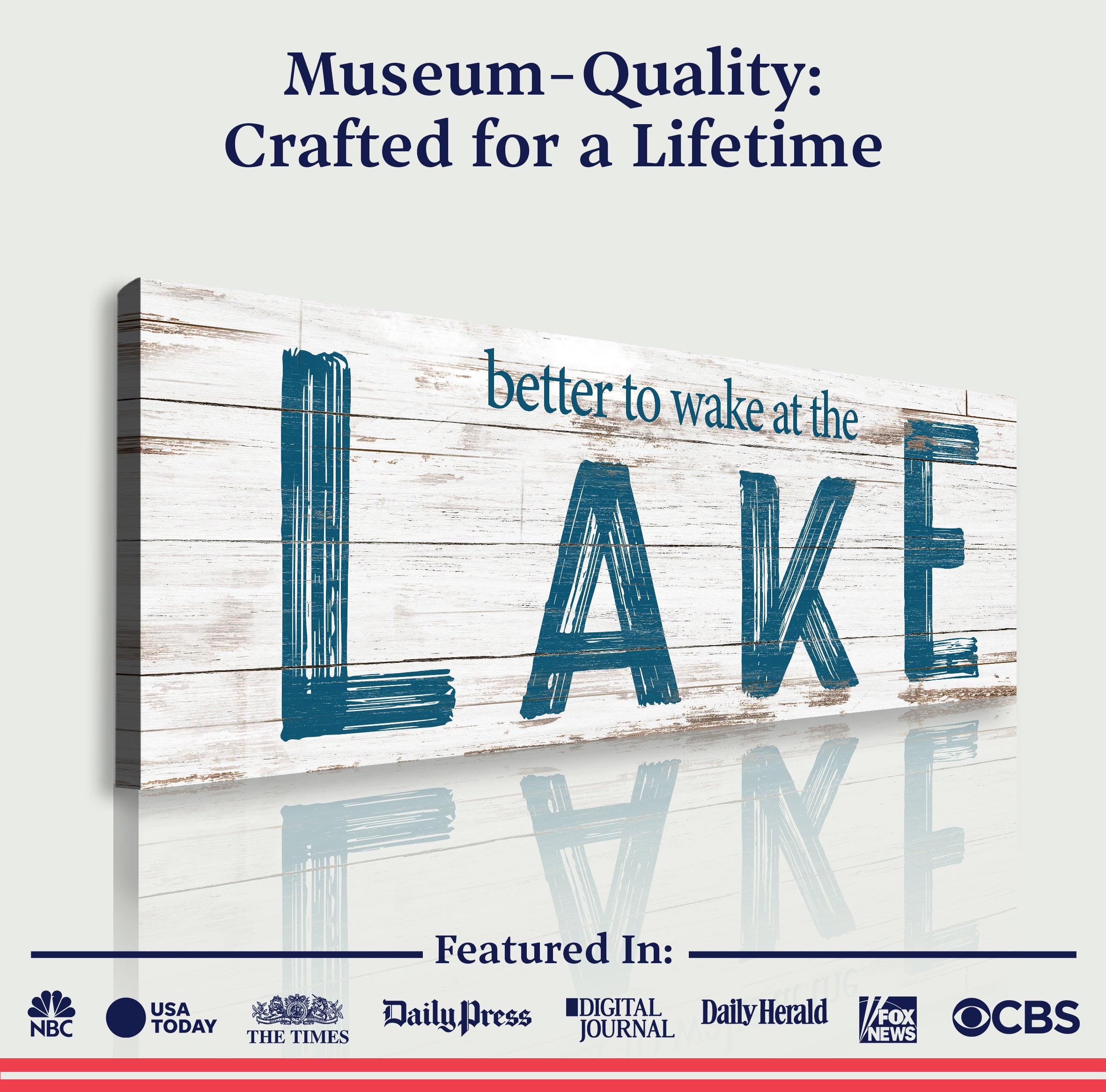 Better To Wake At The Lake Sign II on sale at MyriadMart