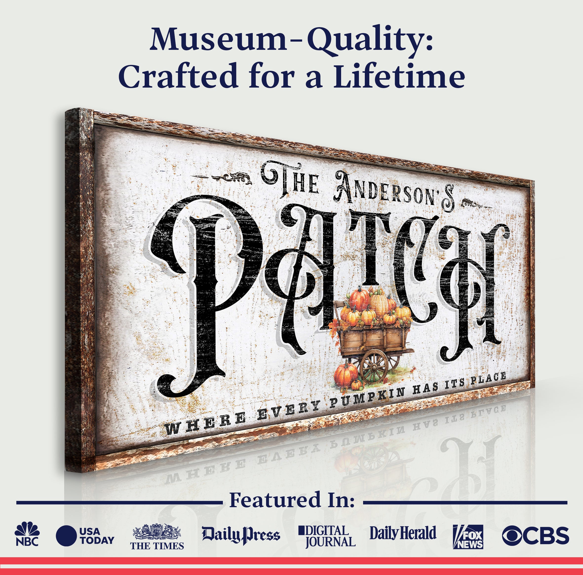 Personalized Pumpkin Patch Sign VIII on sale at MyriadMart