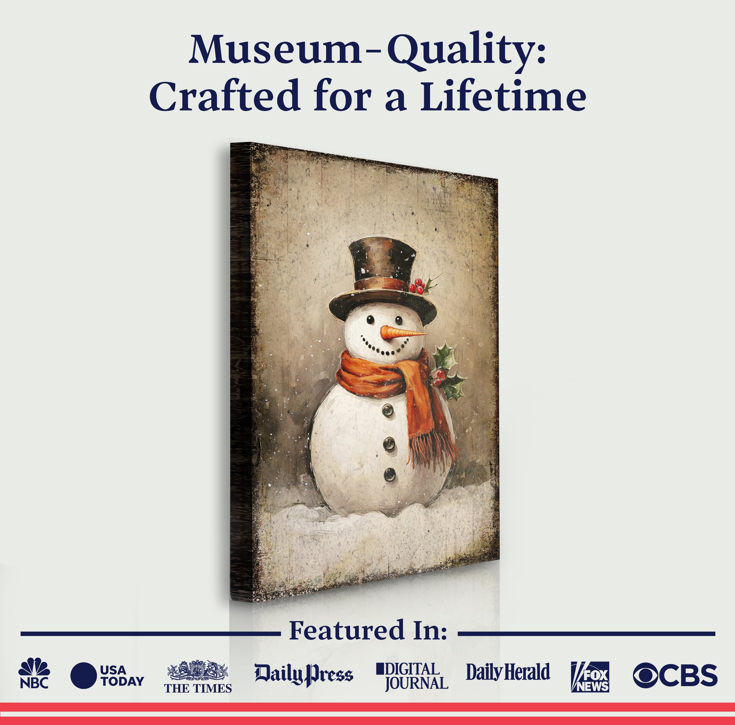 Vintage Snowman Christmas Wall Art IV on sale at MyriadMart