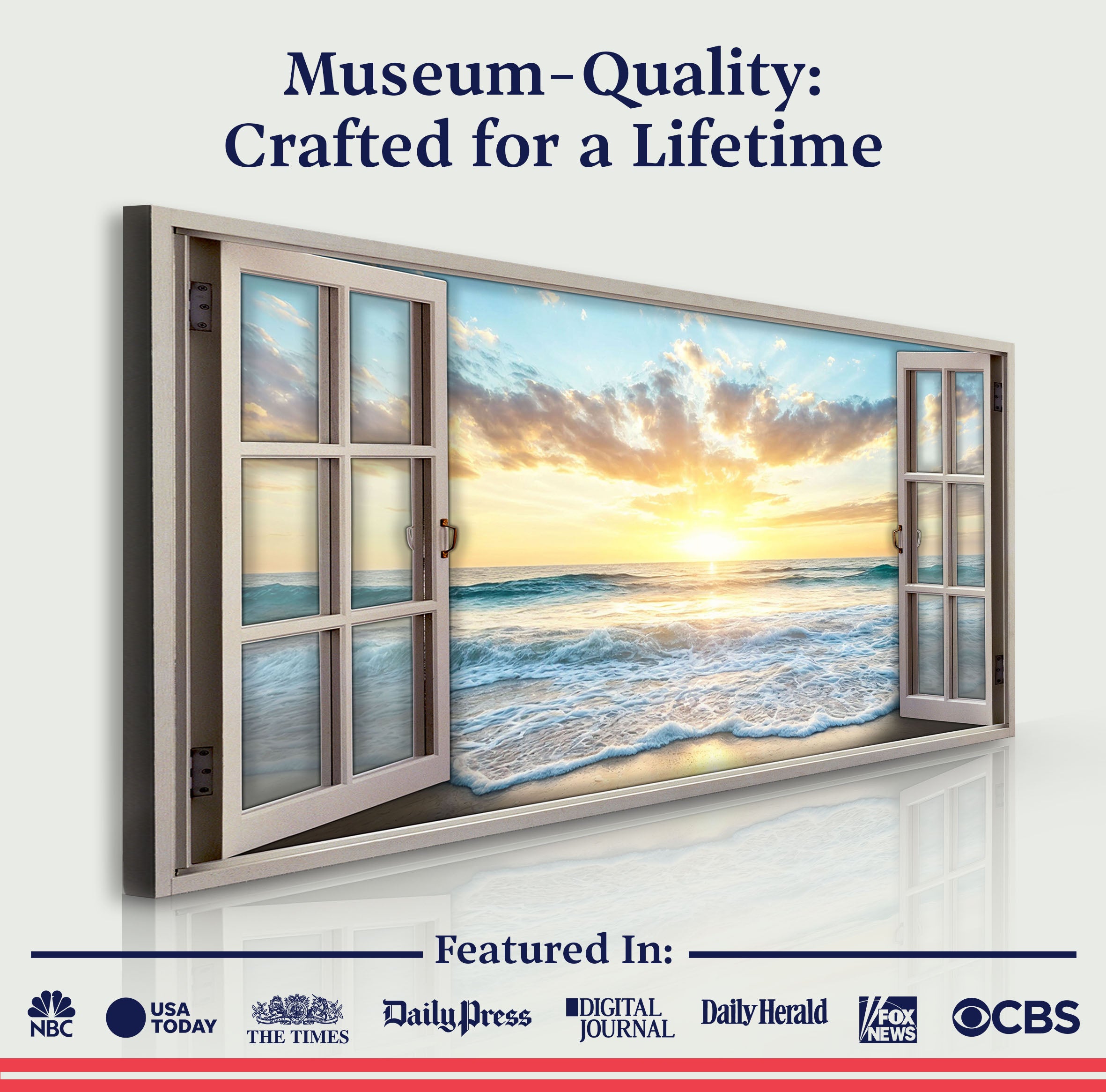 Sunrise Beach Window Scenery Wall Art on sale at MyriadMart
