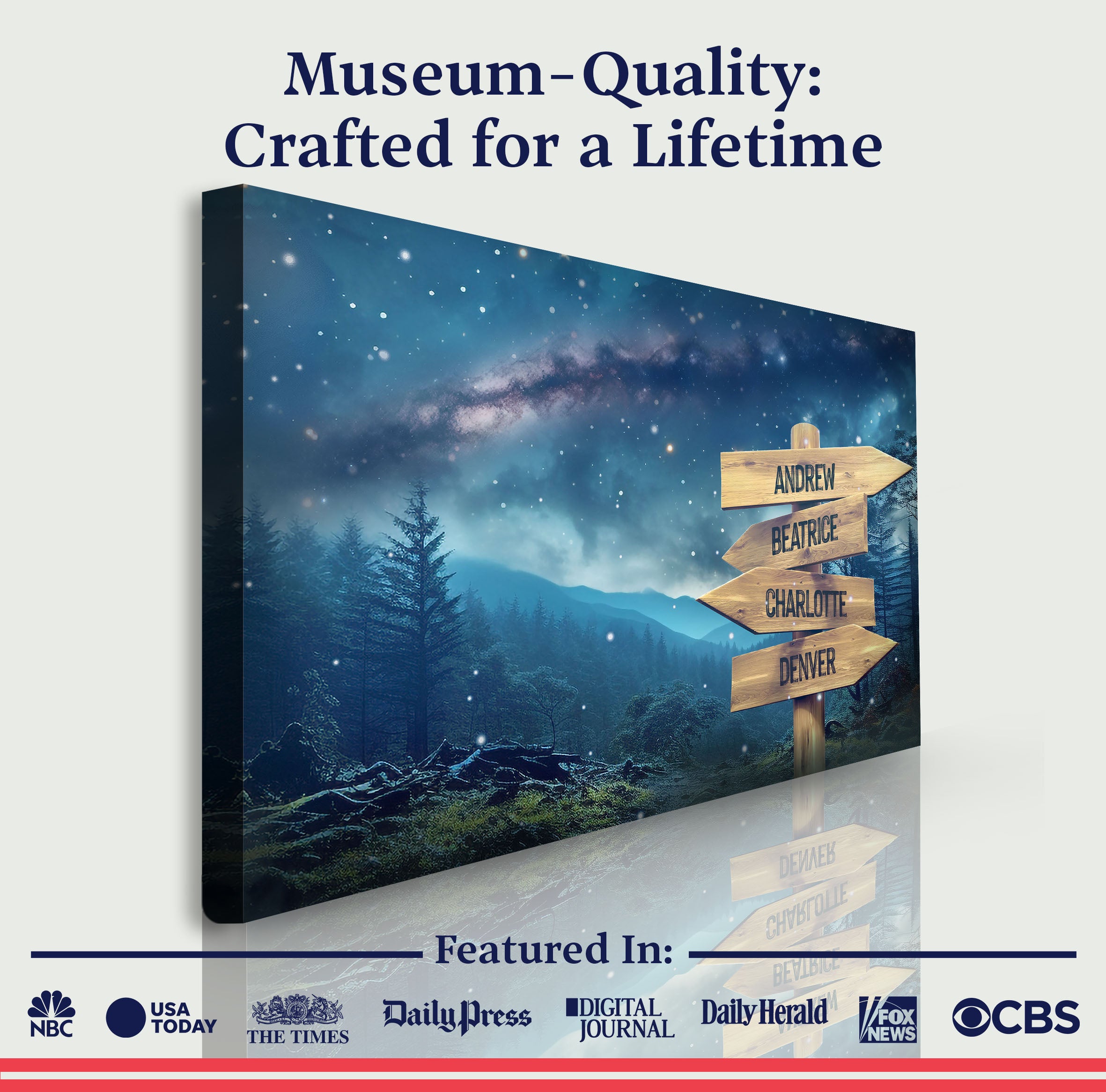 Starry Sky Family Names Sign on sale at MyriadMart