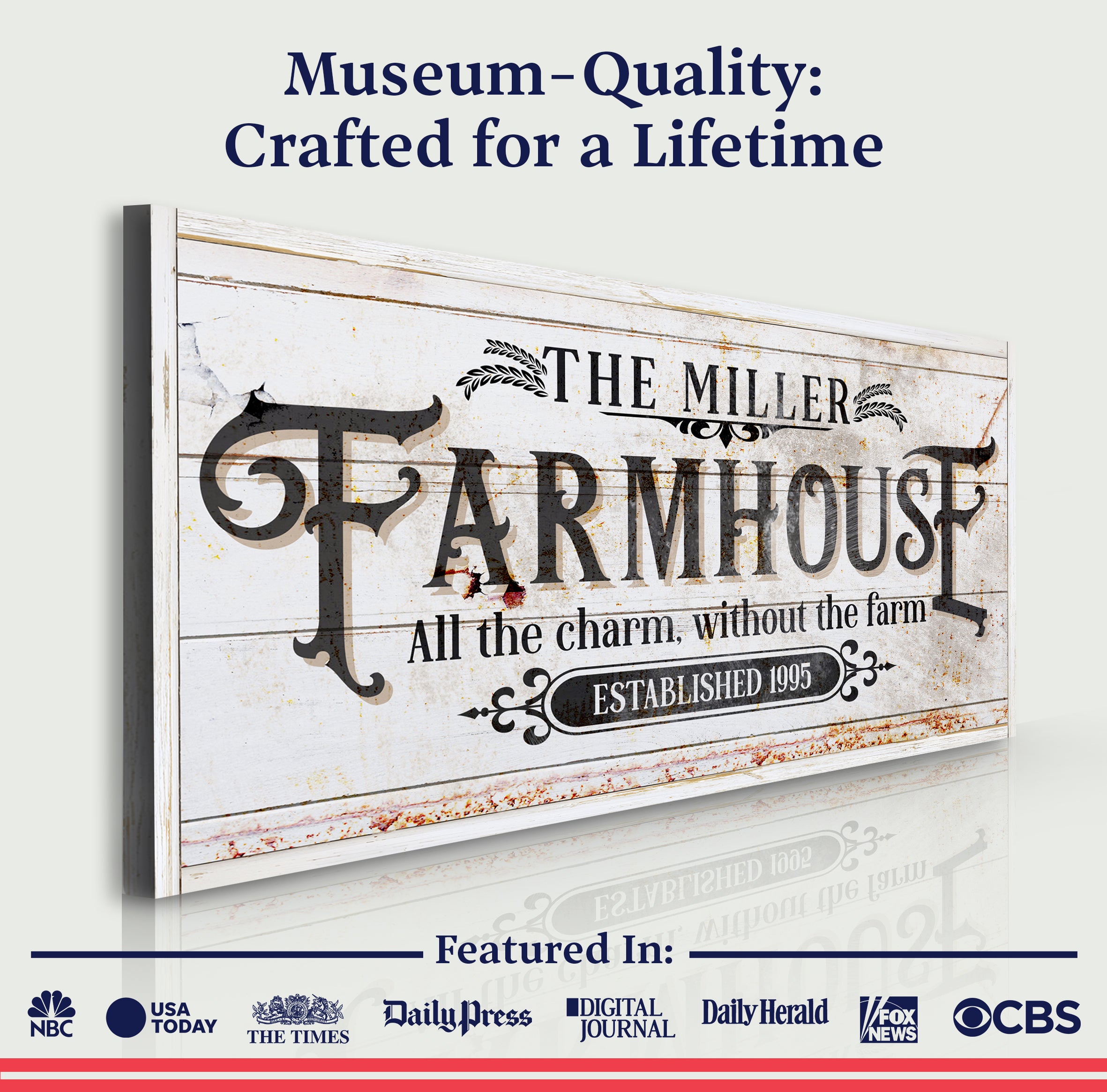 Personalized Farmhouse Sign II on sale at MyriadMart