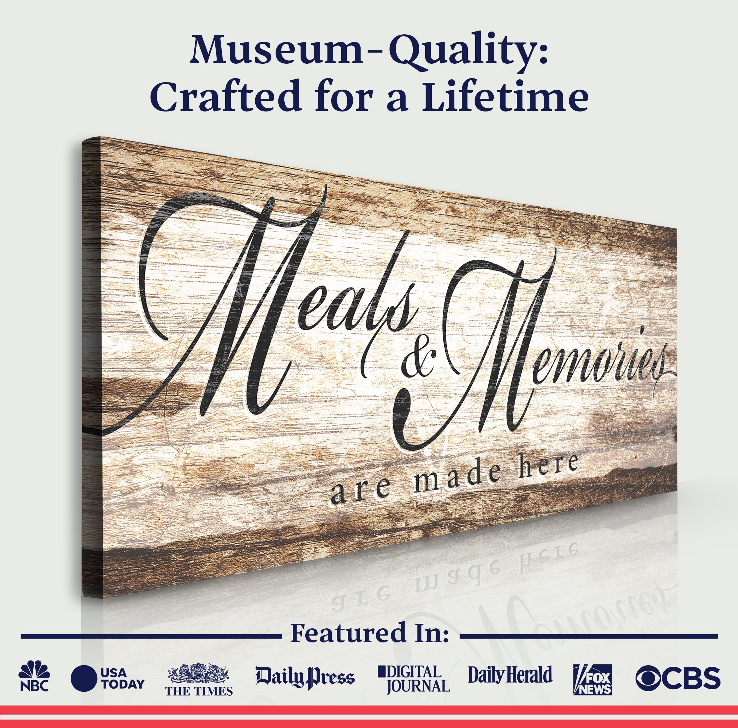 Meals and Memories are Made Here Kitchen Sign II on sale at MyriadMart
