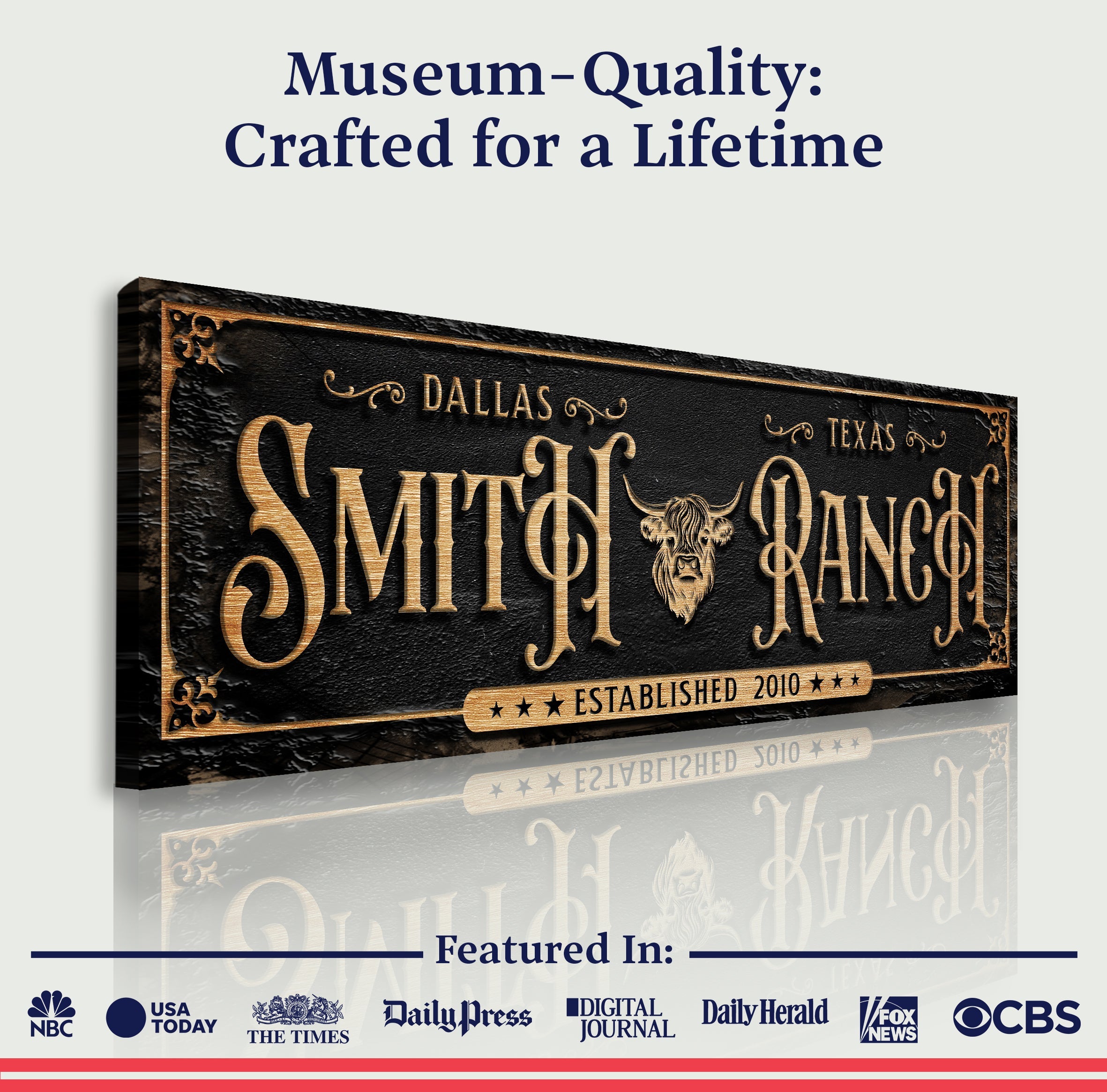 Personalized Cattle Ranch Sign on sale at MyriadMart