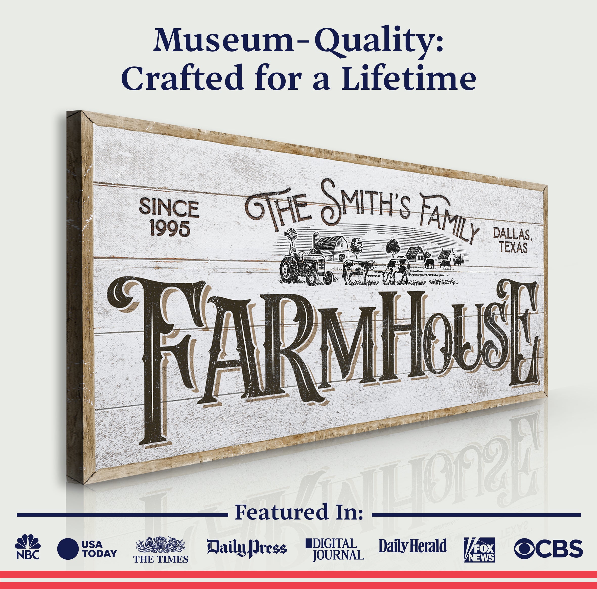 Personalized Farmhouse Sign V on sale at MyriadMart