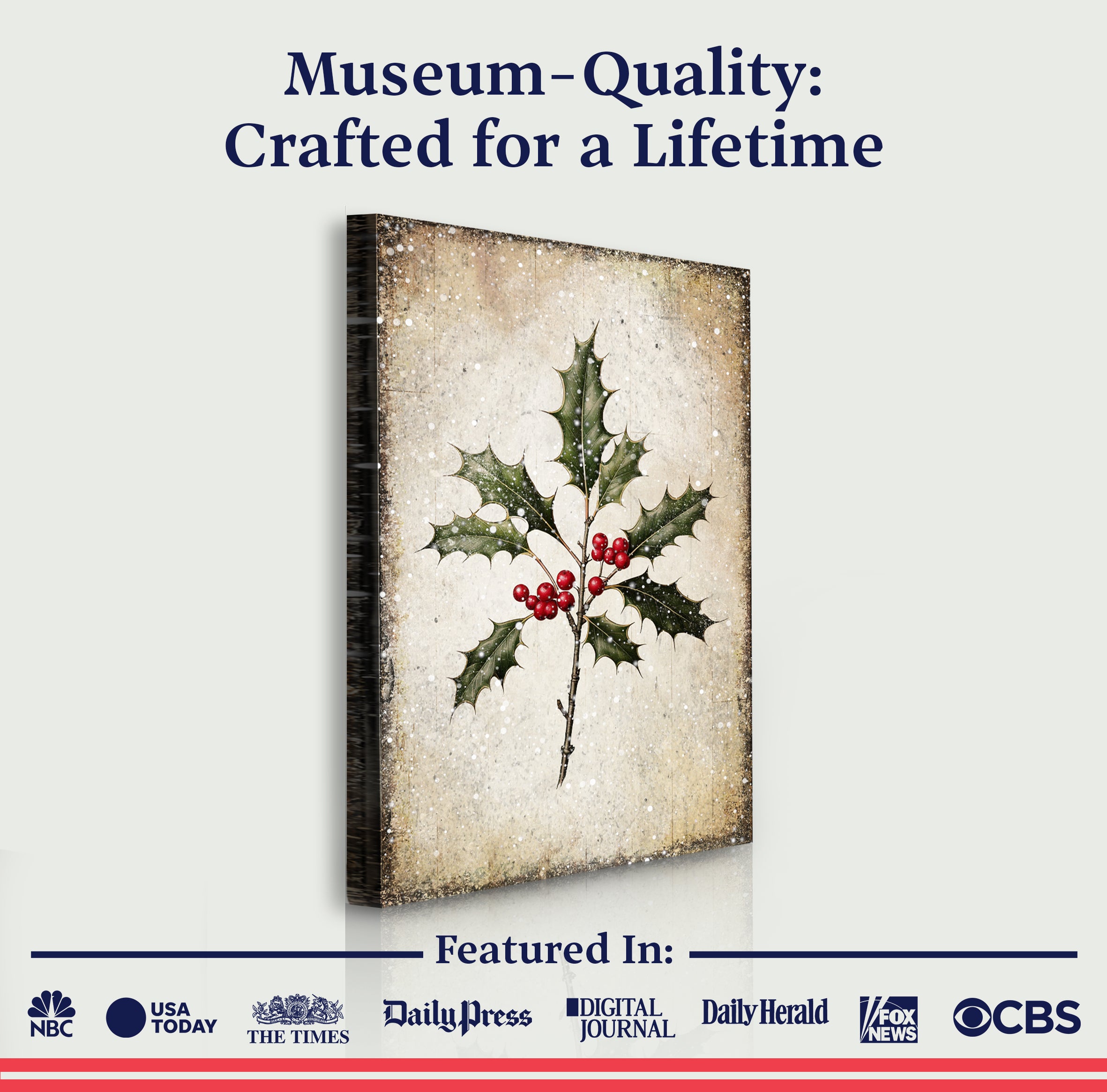 Christmas Holly Wall Art II on sale at MyriadMart