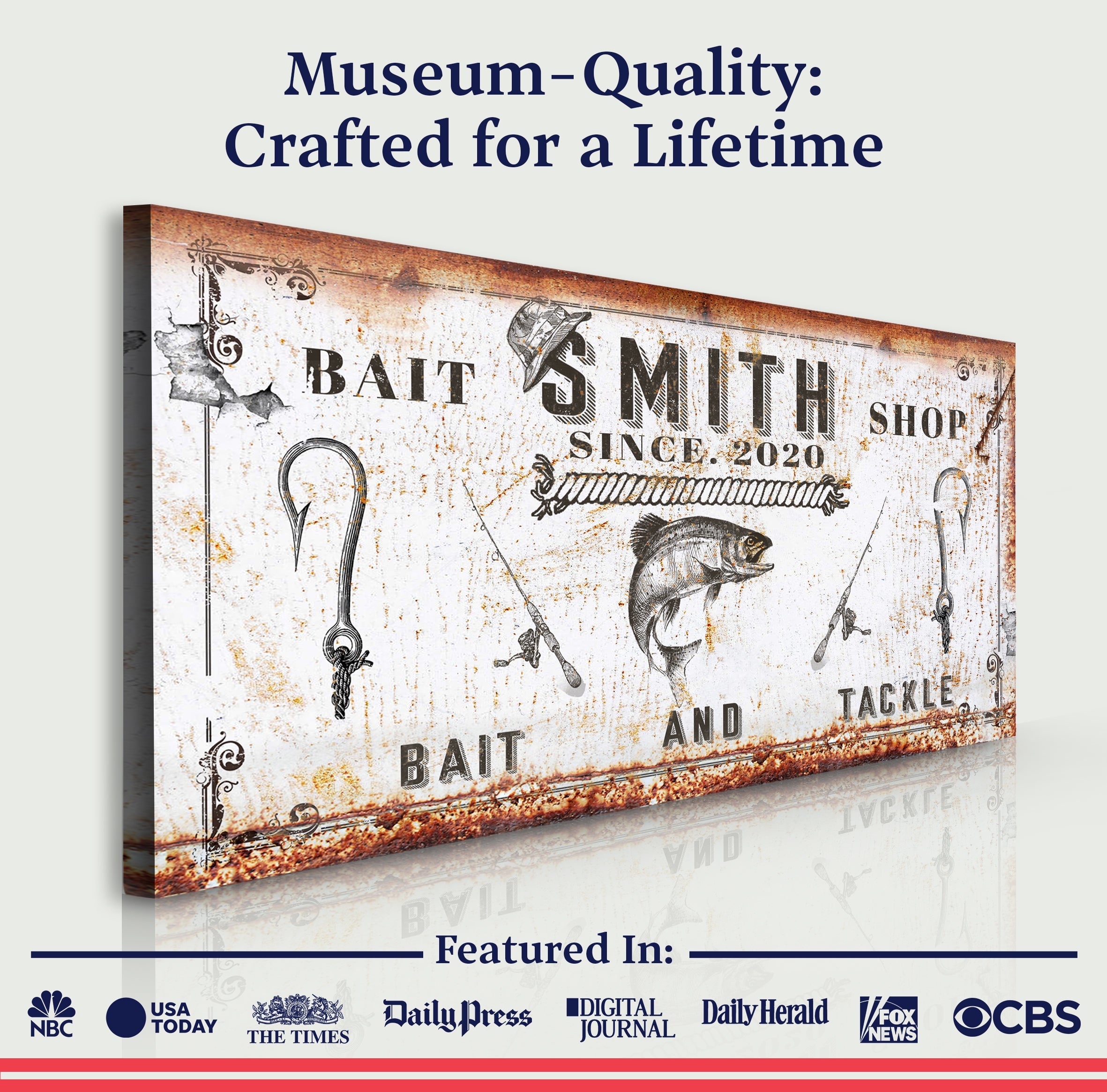 Bait and Tackle Sign II on sale at MyriadMart