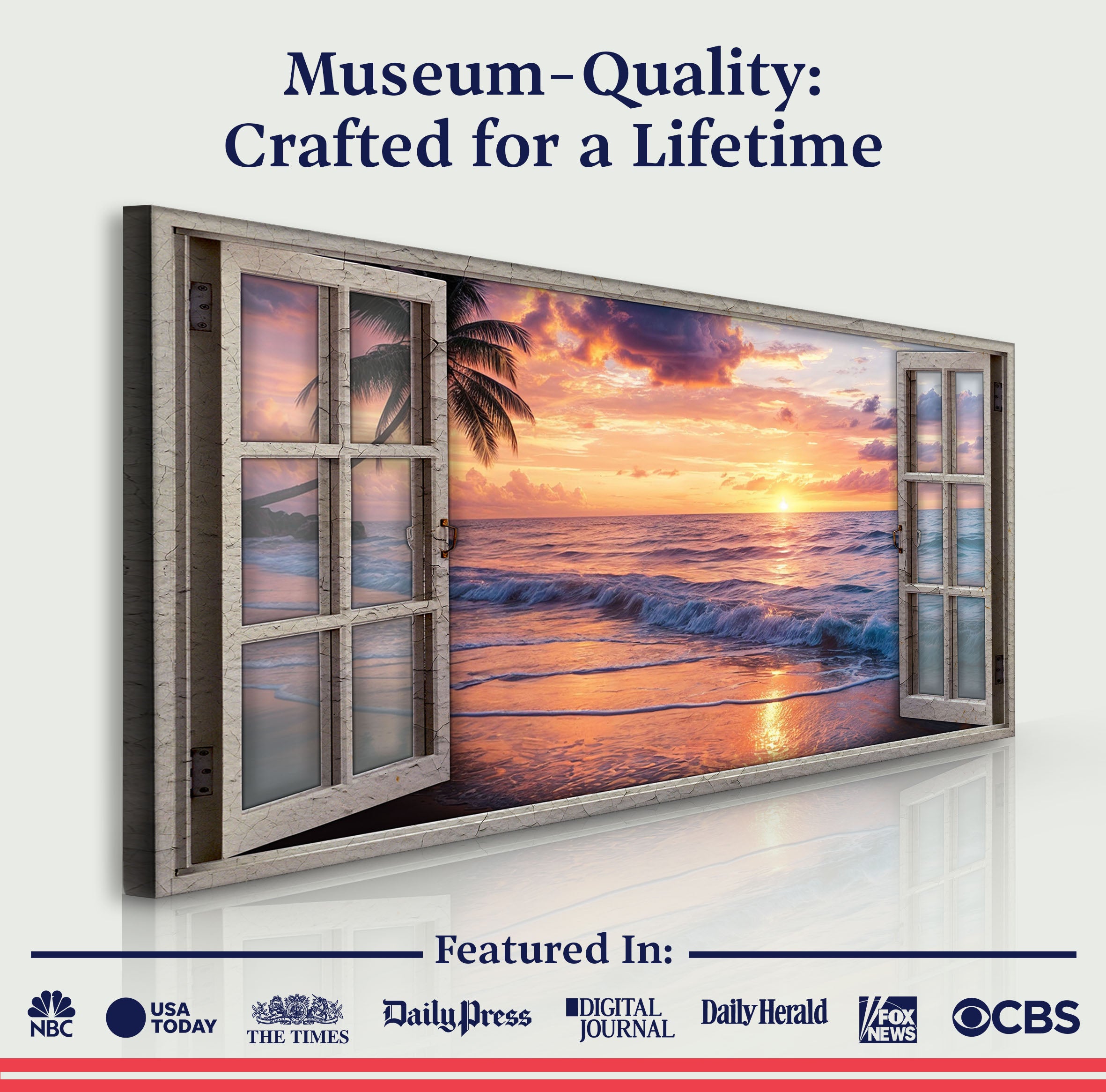 Sunset Beach Window Scenery Wall Art on sale at MyriadMart