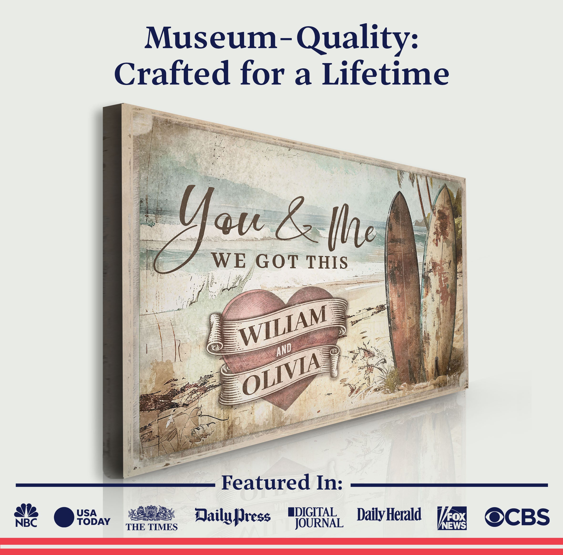 Surfboard Themed We Got This Couple Sign on sale at MyriadMart