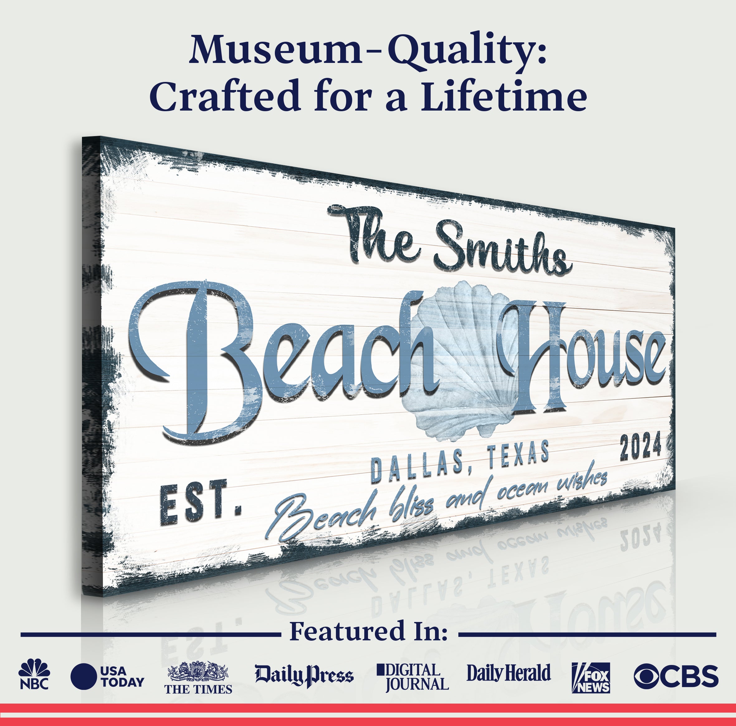 Personalized Beach House Sign IV on sale at MyriadMart