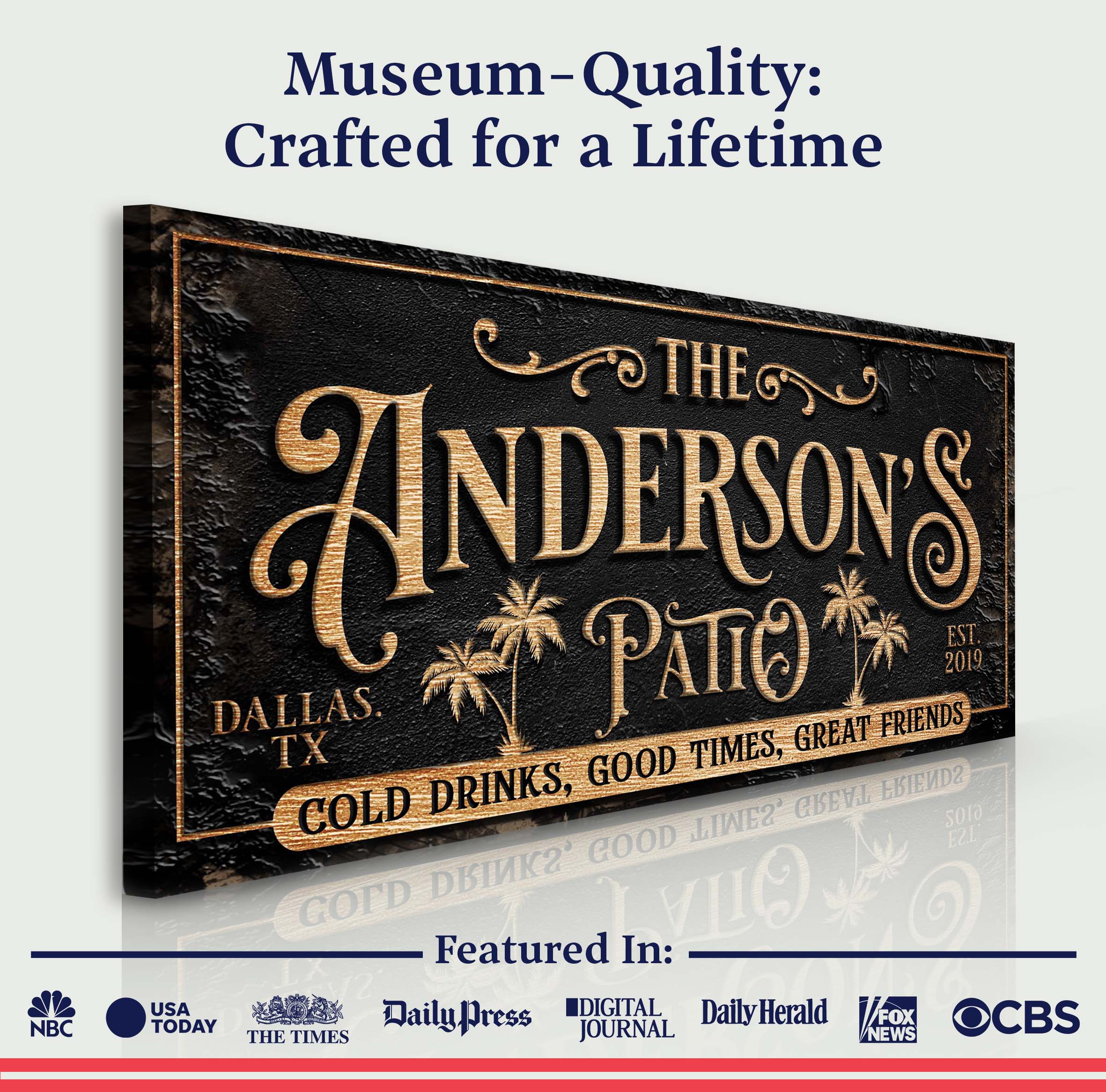 Personalized Patio Sign on sale at MyriadMart