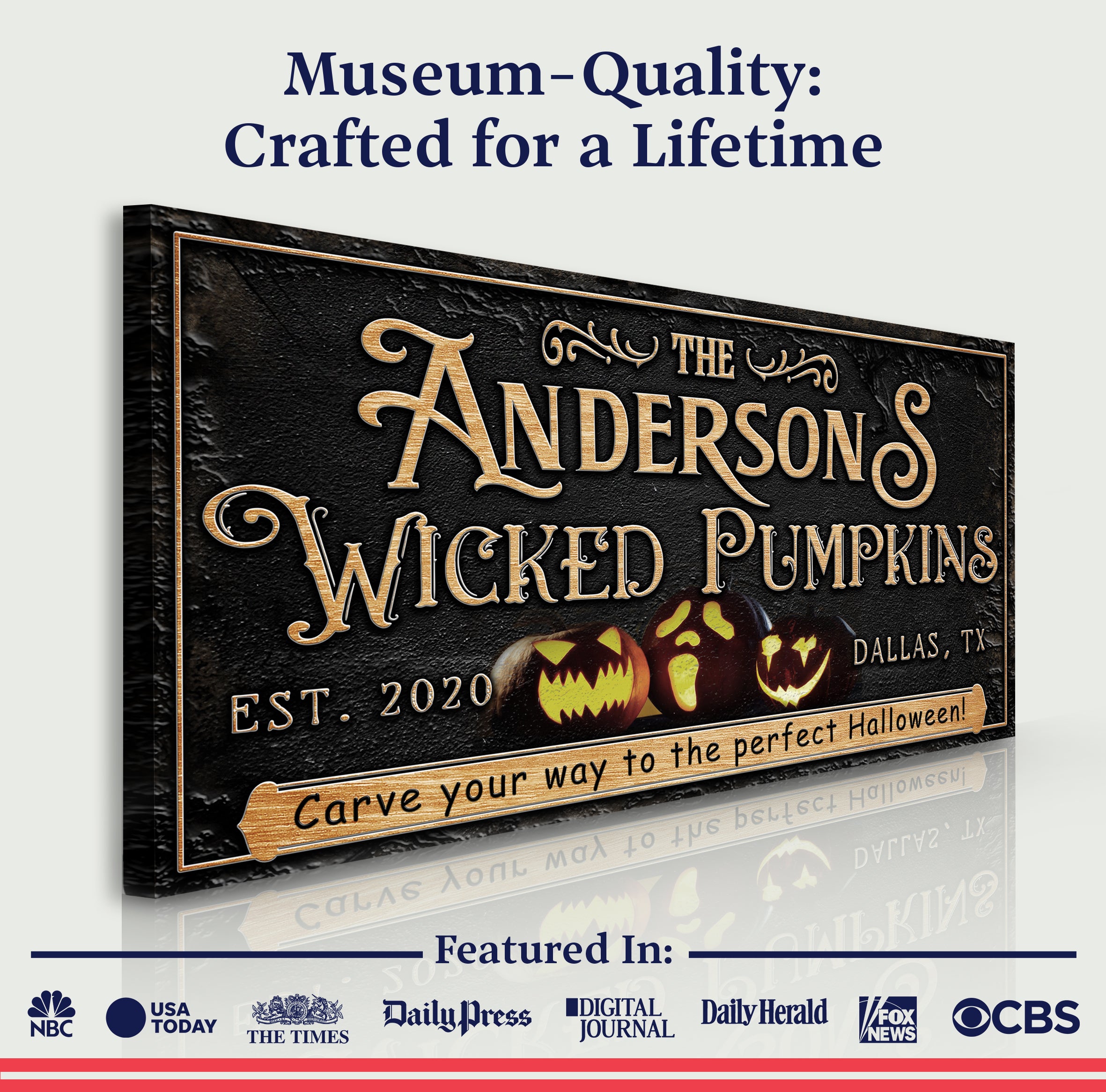 Personalized Wicked Pumpkins Halloween Sign on sale at MyriadMart