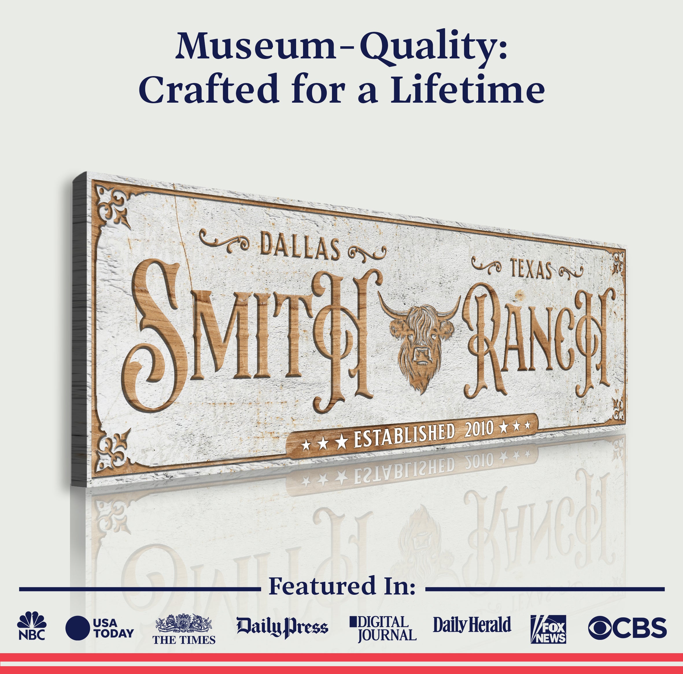 Personalized Cattle Ranch Sign II on sale at MyriadMart