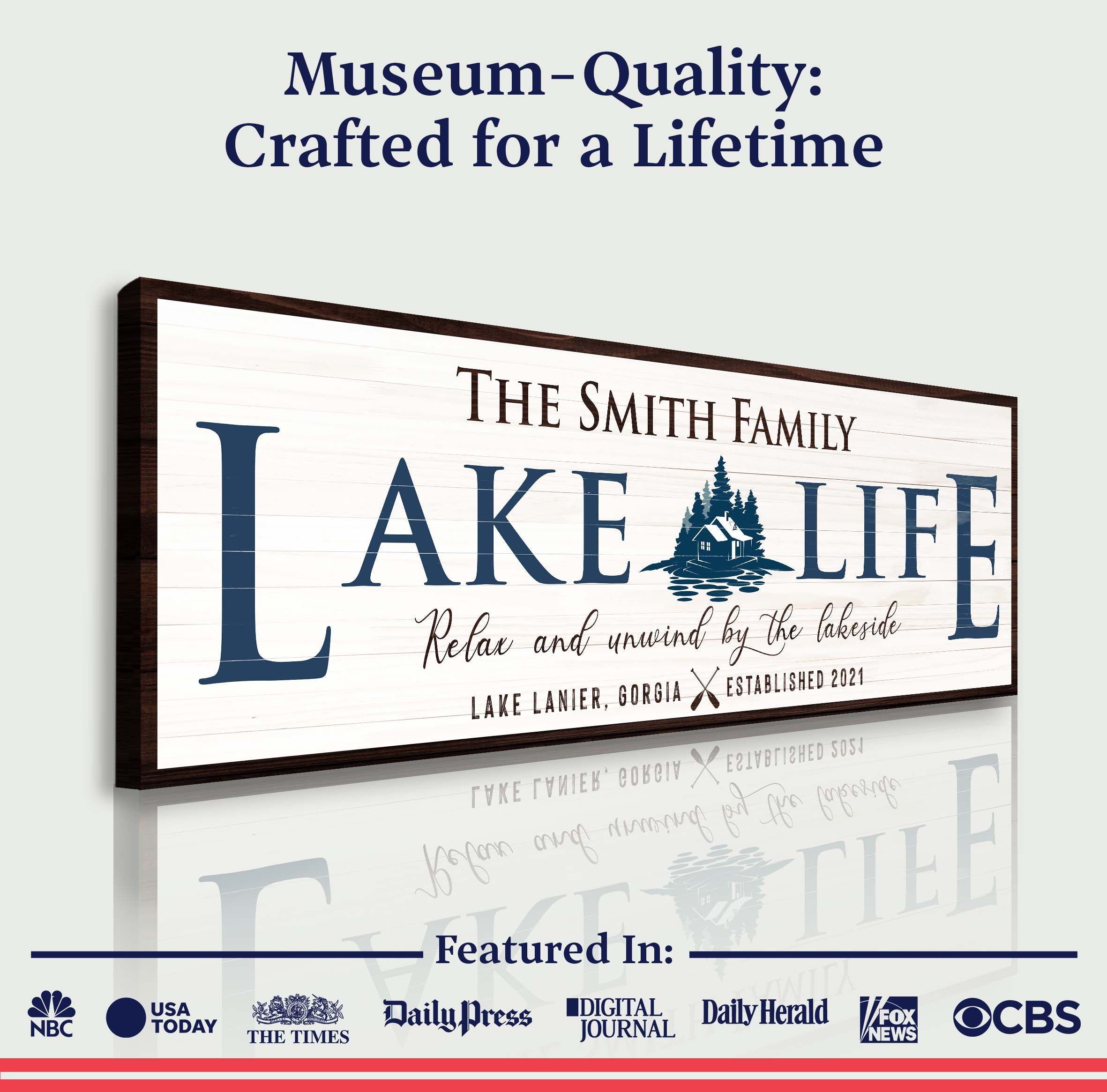Personalized Lake Life Sign on sale at MyriadMart