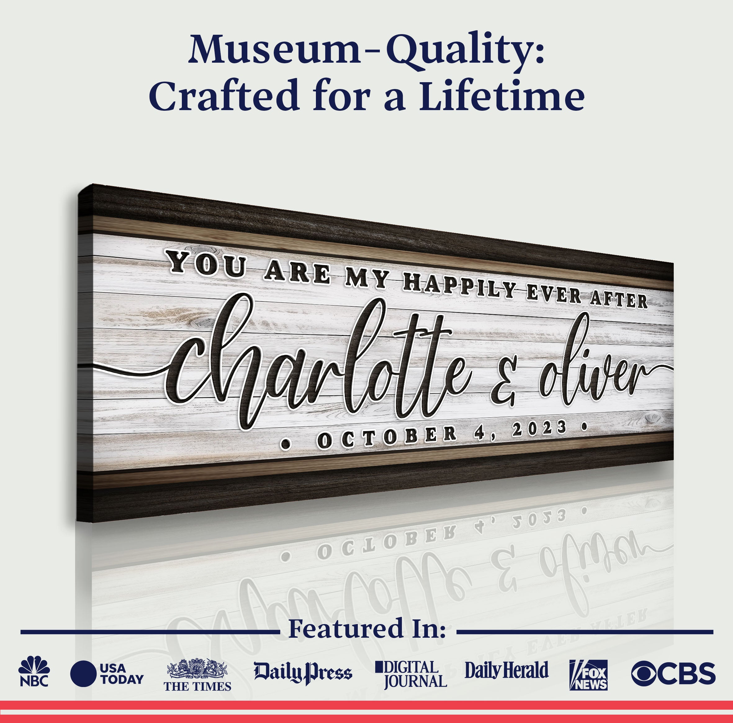 Personalized Happily Ever After Couple Sign II on sale at MyriadMart