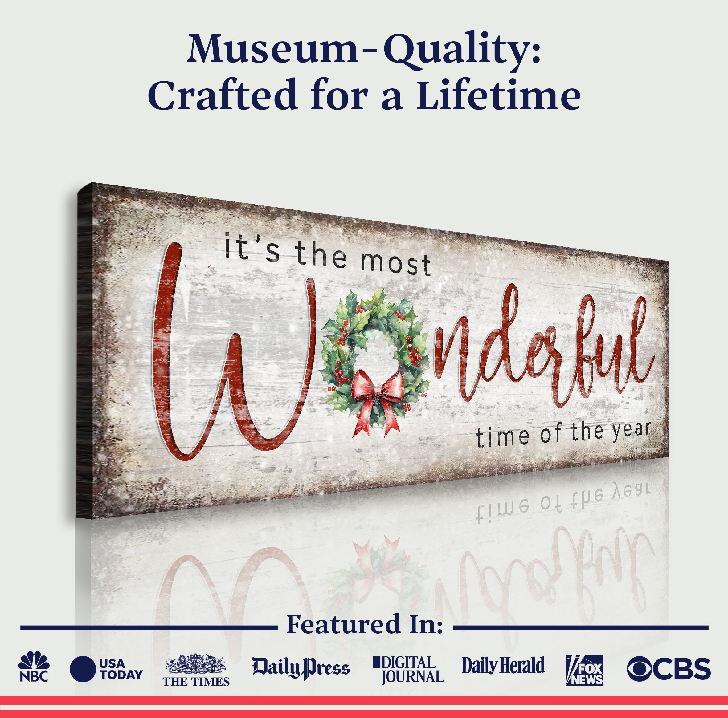 It's the most Wonderful Time of the Year Christmas Sign IV on sale at MyriadMart