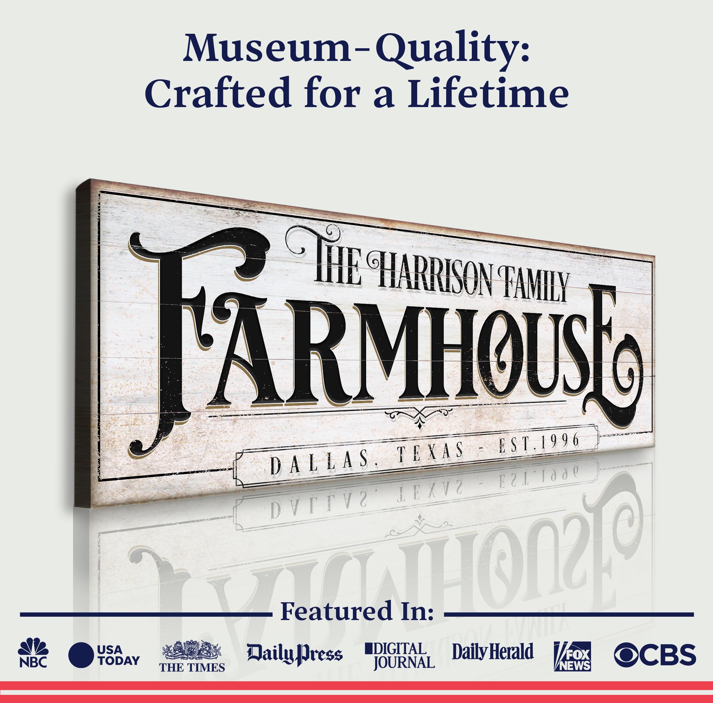 Vintage Rust Farmhouse Sign on sale at MyriadMart