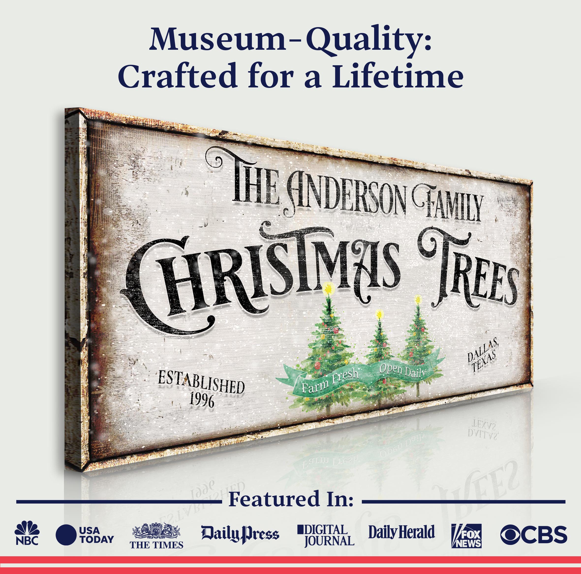 Family Christmas Tree Farm Sign III on sale at MyriadMart