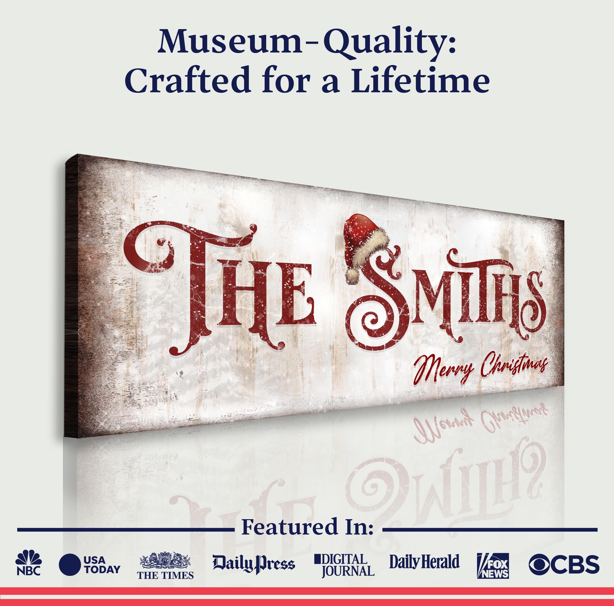 Christmas Family Name Sign III on sale at MyriadMart