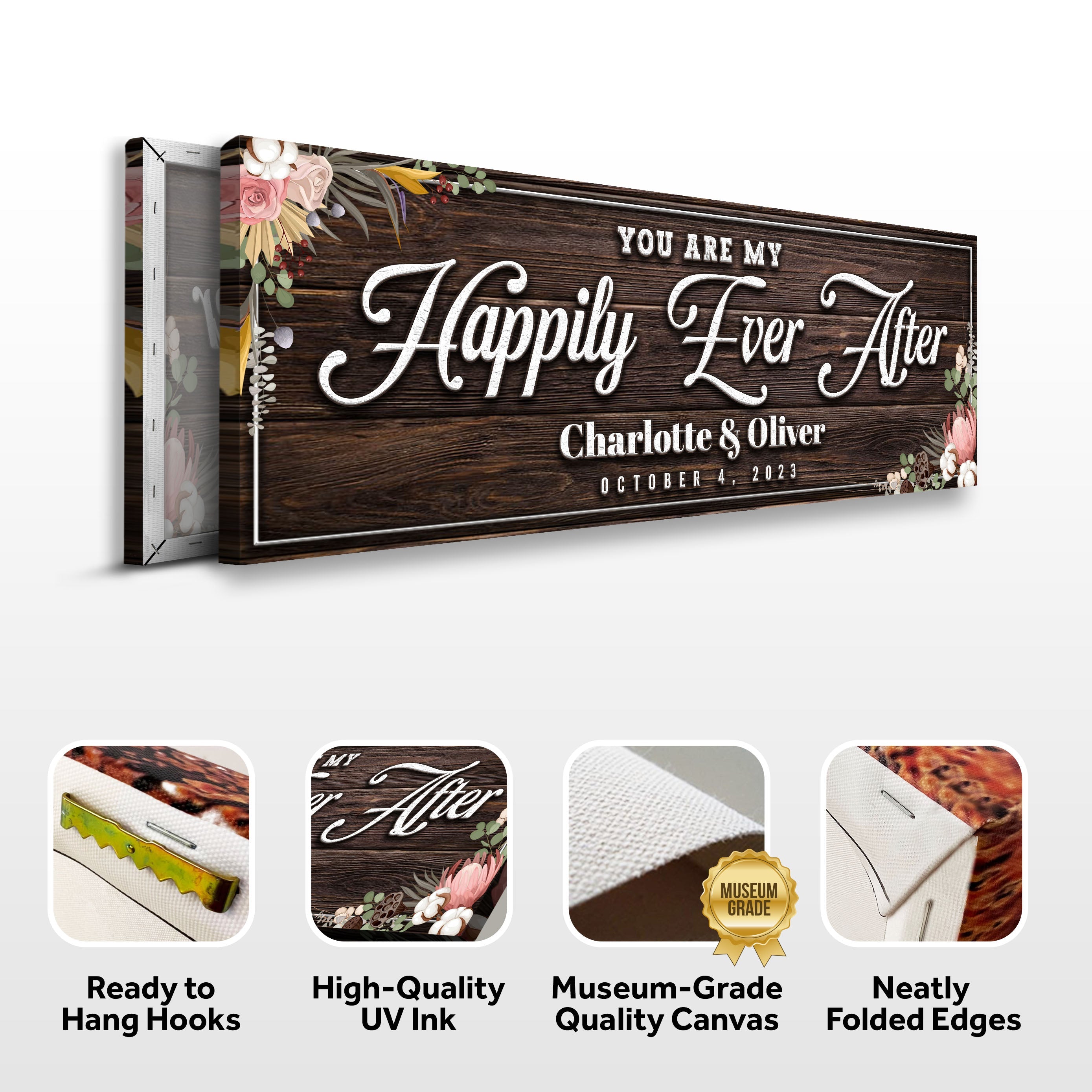 Personalized Happily Ever After Couple Sign on sale at MyriadMart