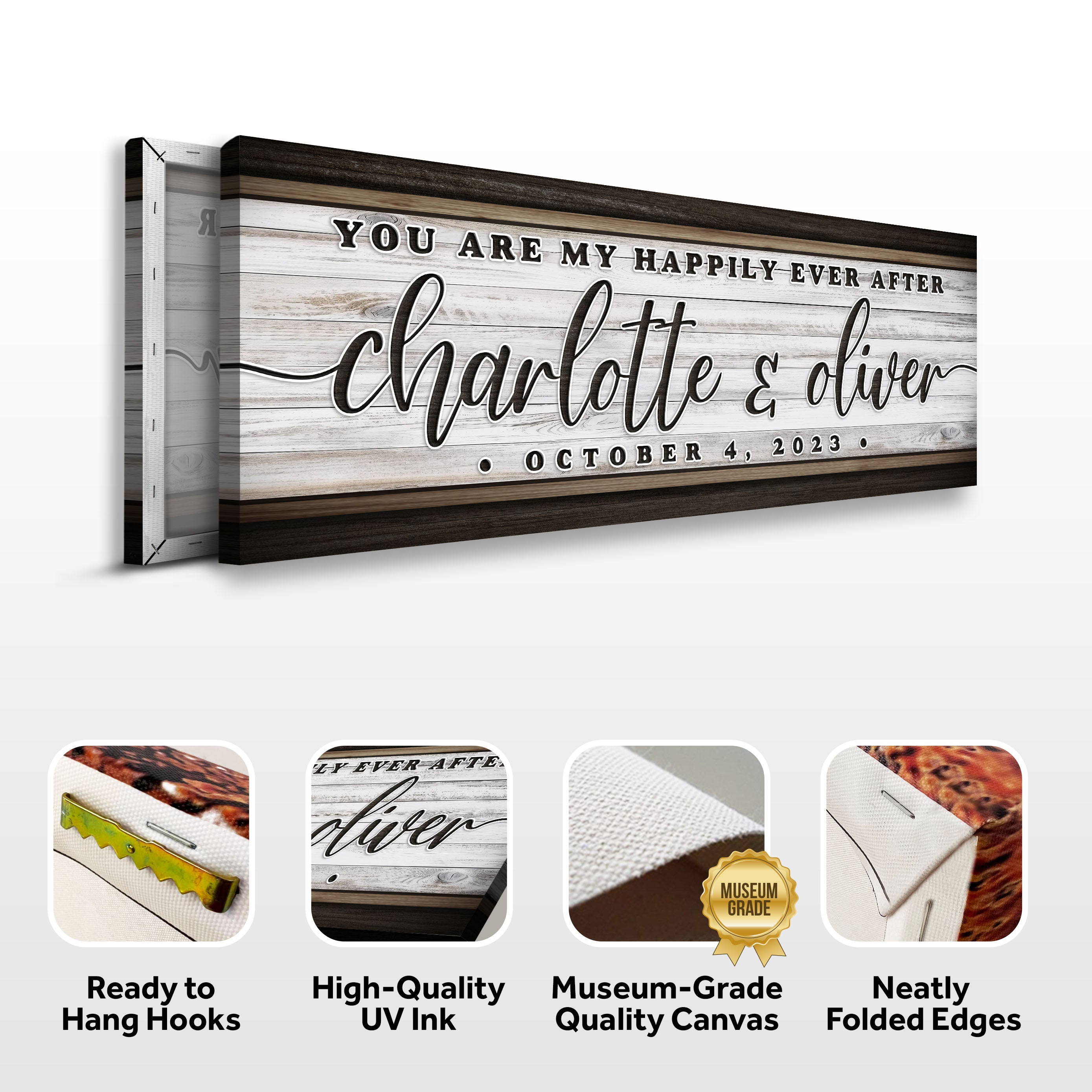 Personalized Happily Ever After Couple Sign II on sale at MyriadMart