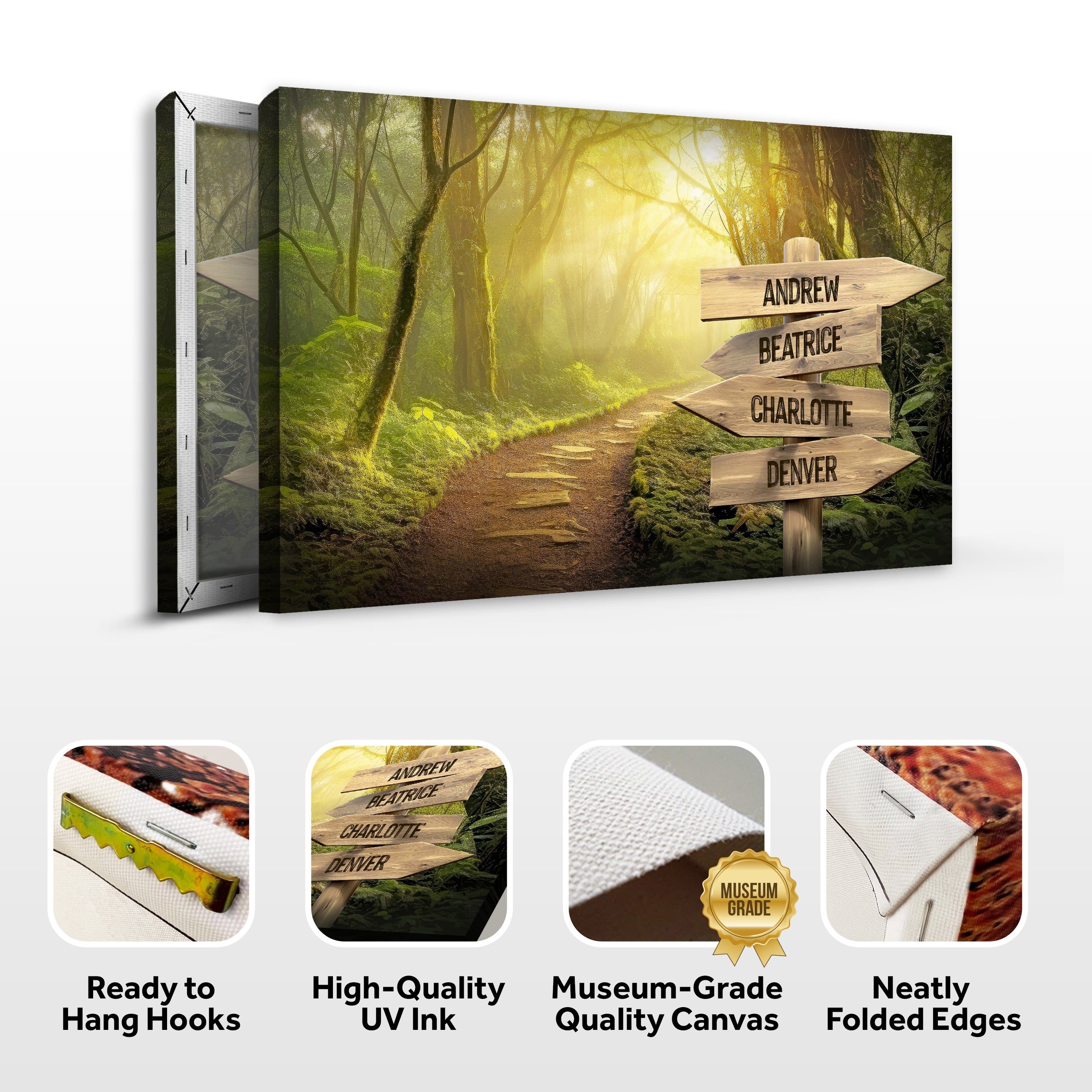 Overhang Road Family Names Sign on sale at MyriadMart