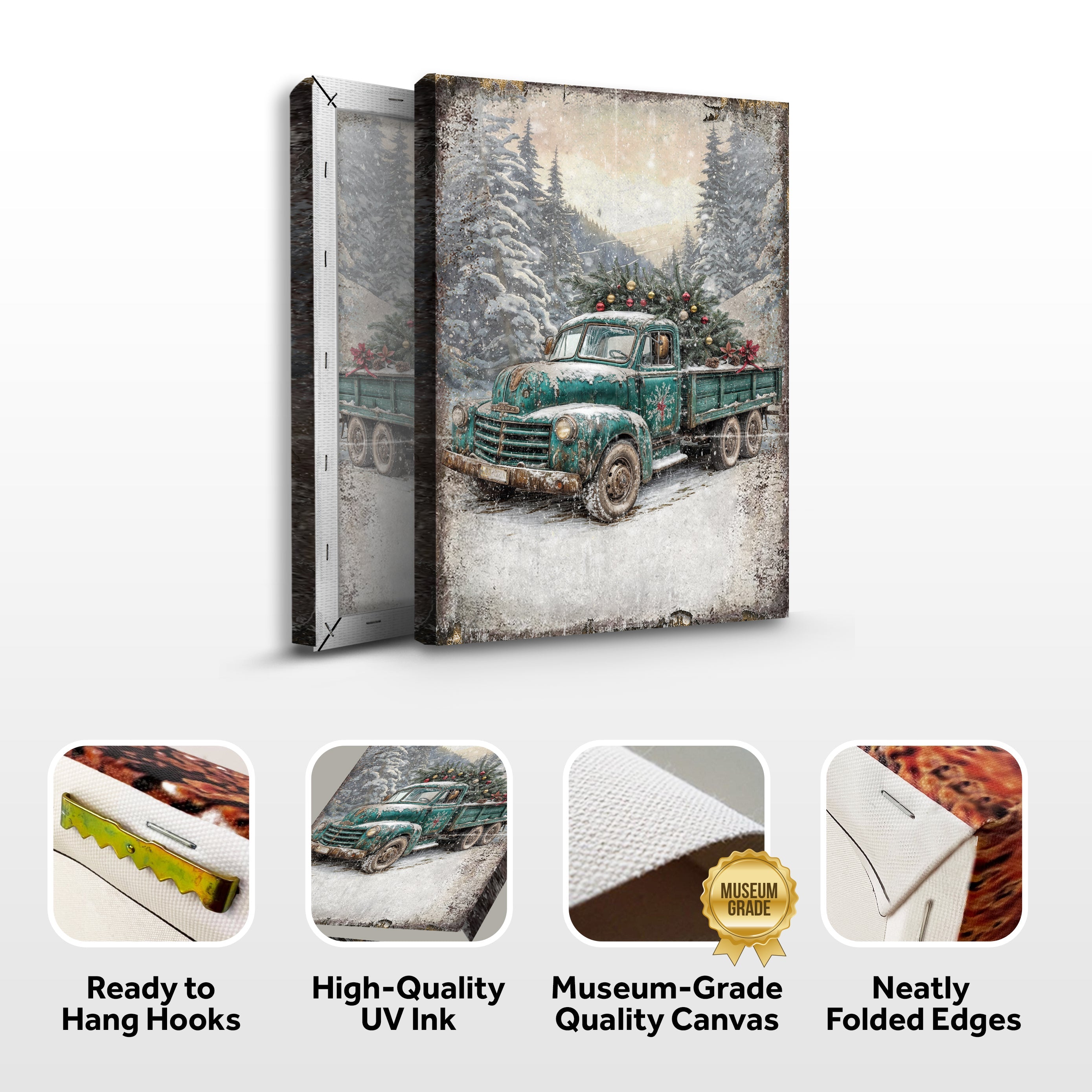 Vintage Truck With Christmas Tree Wall Art on sale at MyriadMart