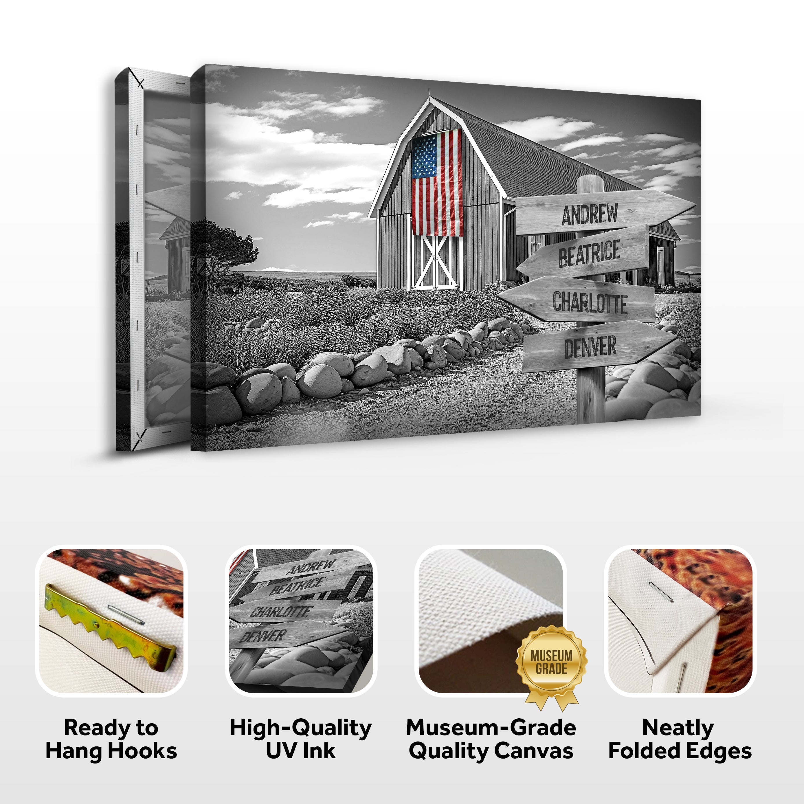 Family Names American Barn Sign on sale at MyriadMart