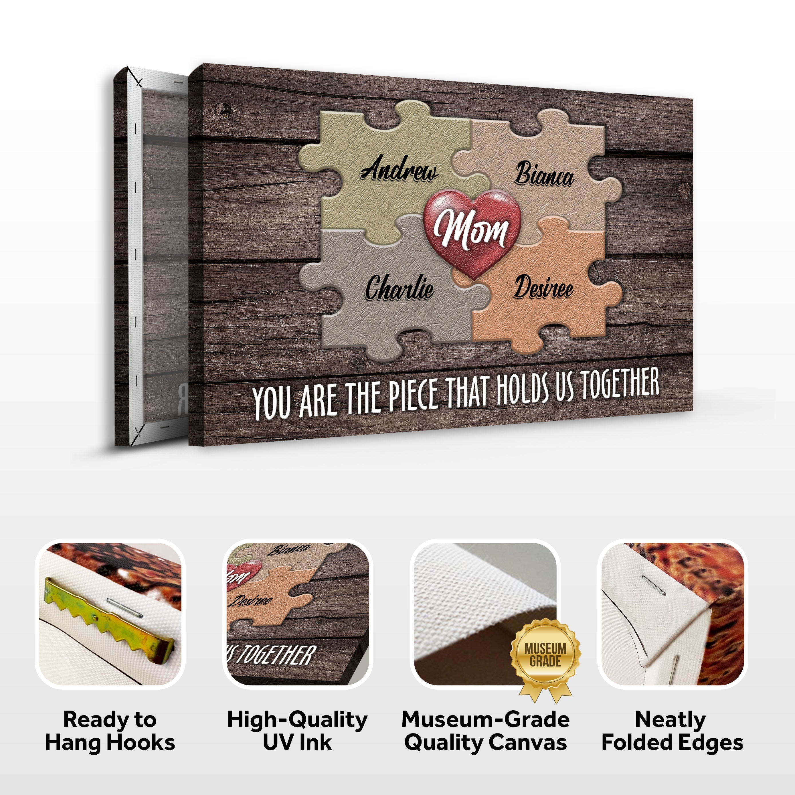 Mother's Day Sign The Piece That Holds Us Together II on sale at MyriadMart