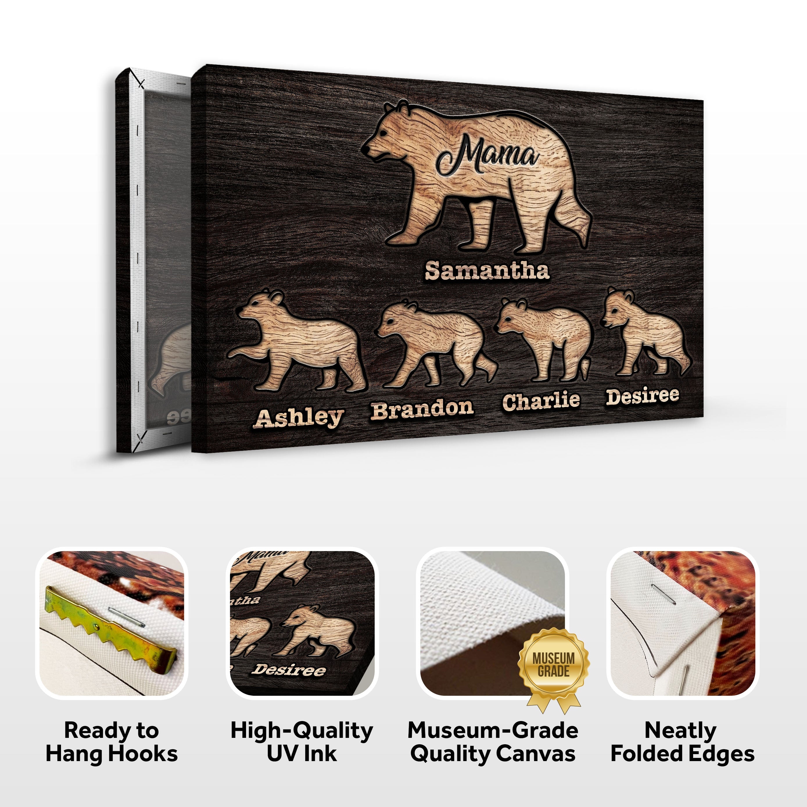 Mother's Day Sign Mother Bear and Cubs on sale at MyriadMart