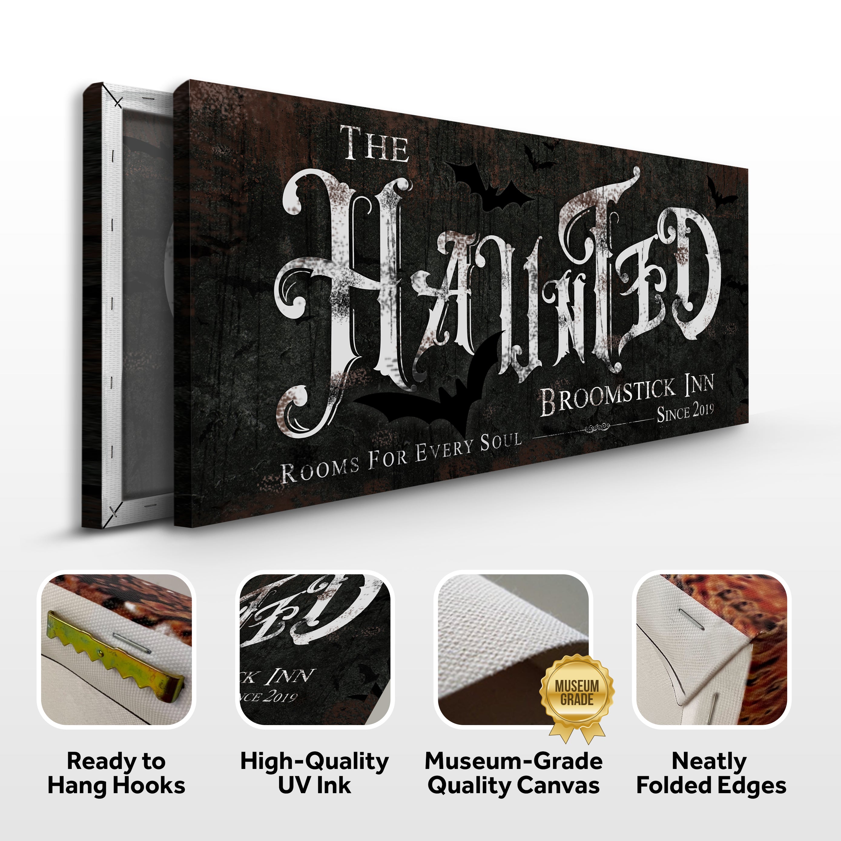 The Haunted Broomstick Inn Halloween Sign III on sale at MyriadMart