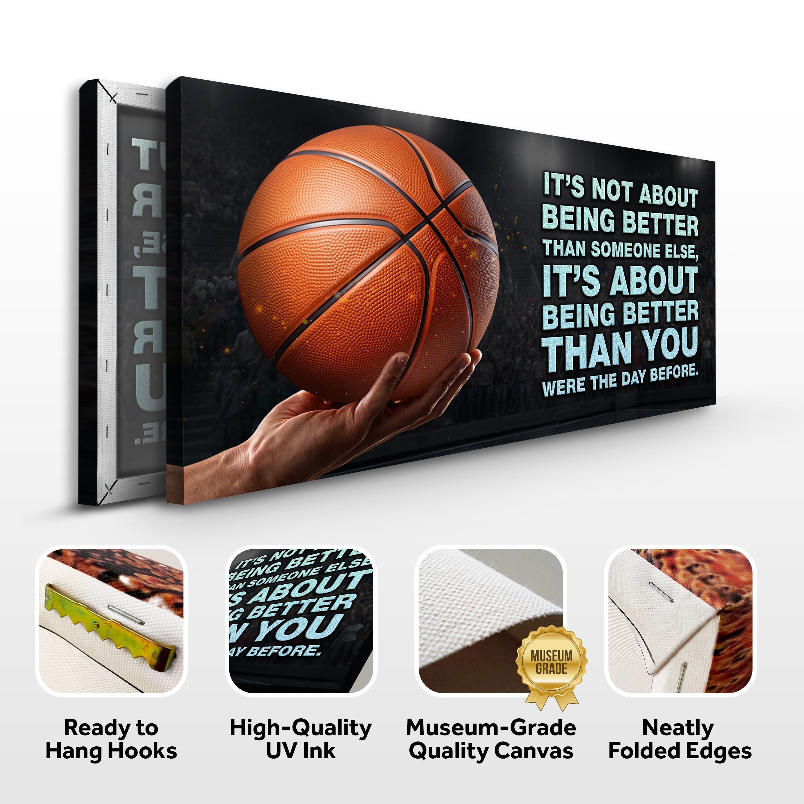 It's Not About Being Better Sports Quote Sign on sale at MyriadMart