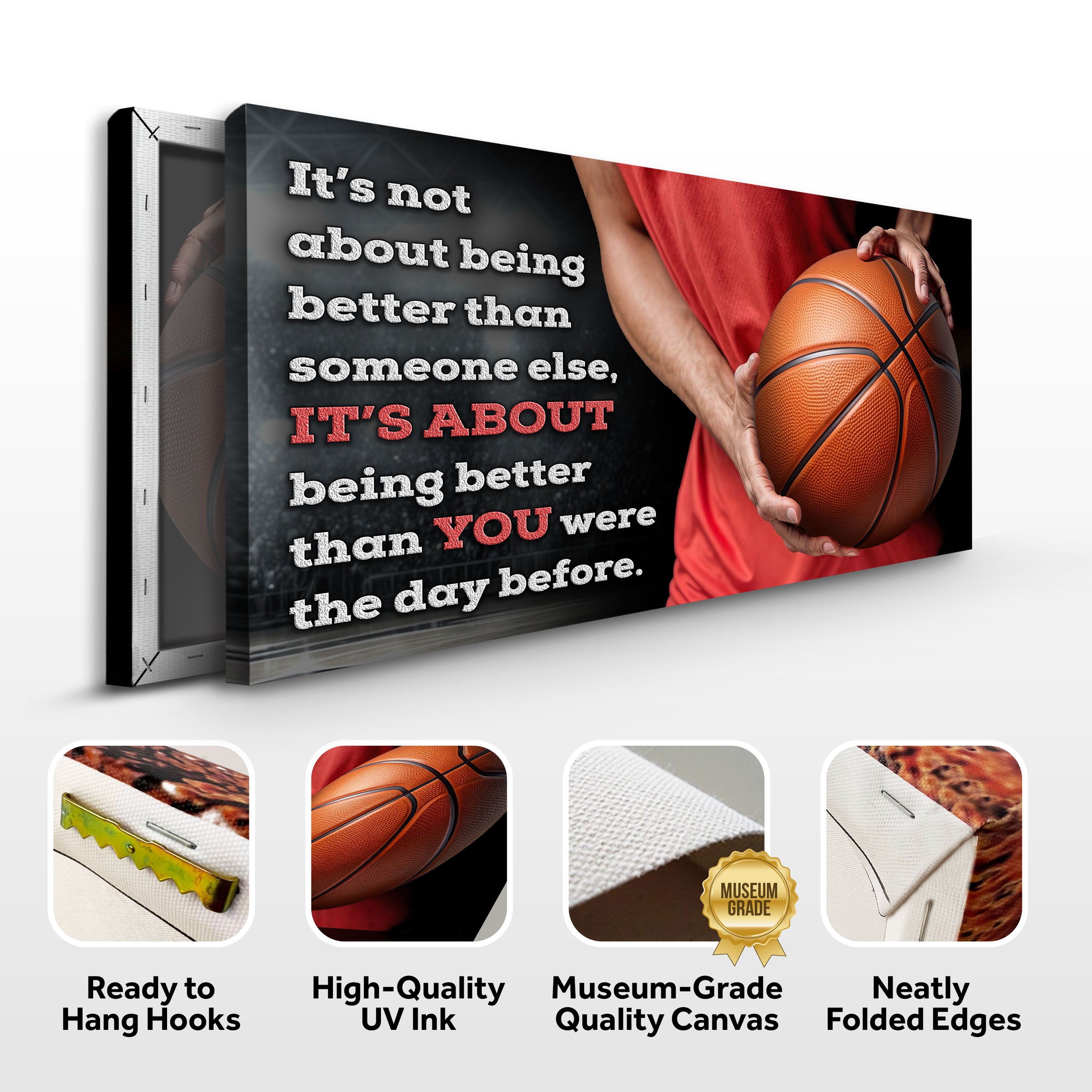 It's Not About Being Better Sports Quote Sign V on sale at MyriadMart