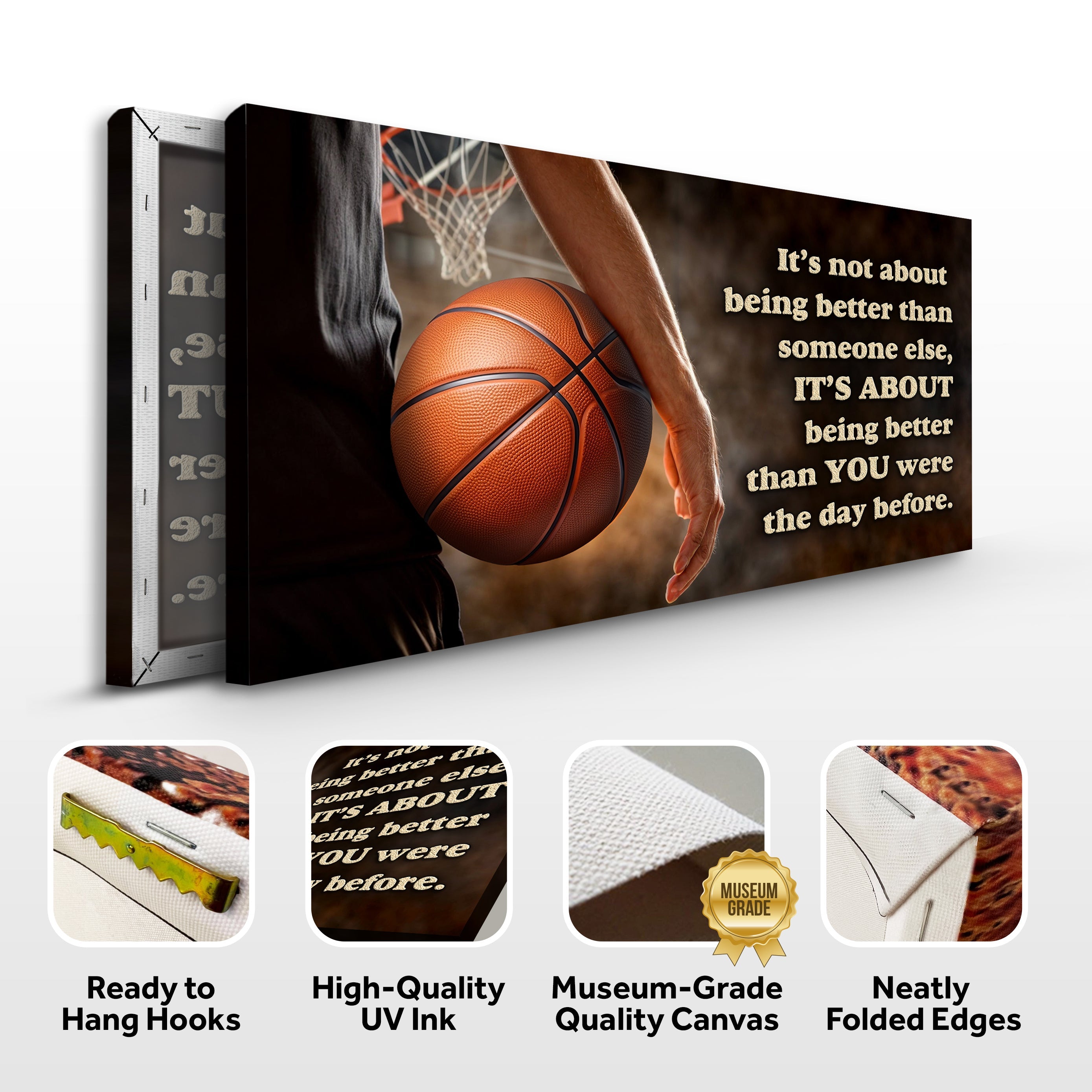 It's Not About Being Better Sports Quote Sign IV on sale at MyriadMart