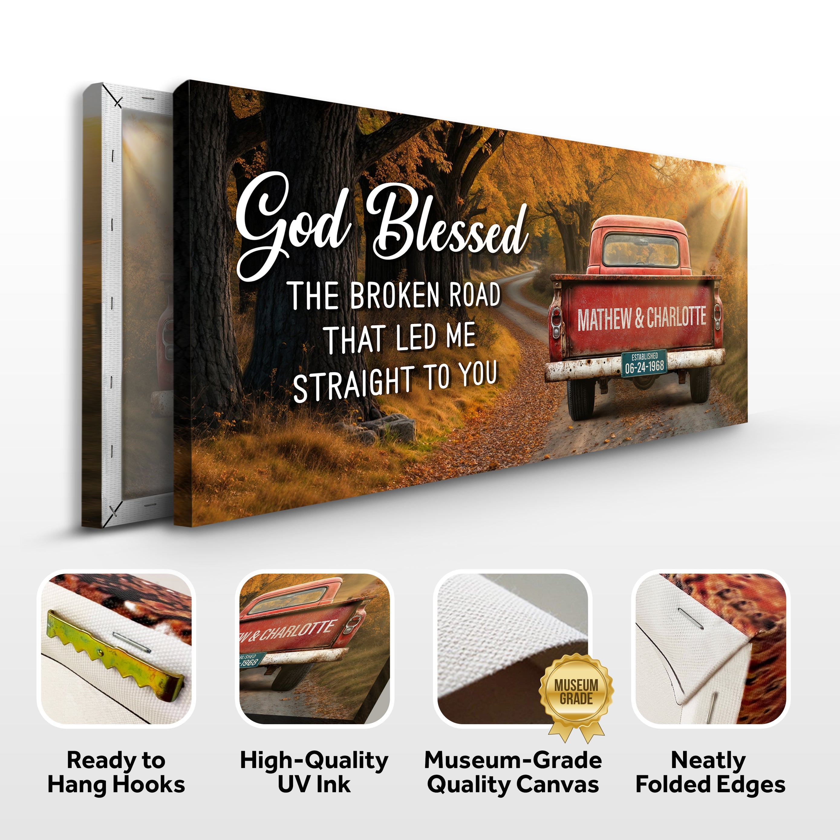 Custom Vintage Truck Couple Sign II on sale at MyriadMart