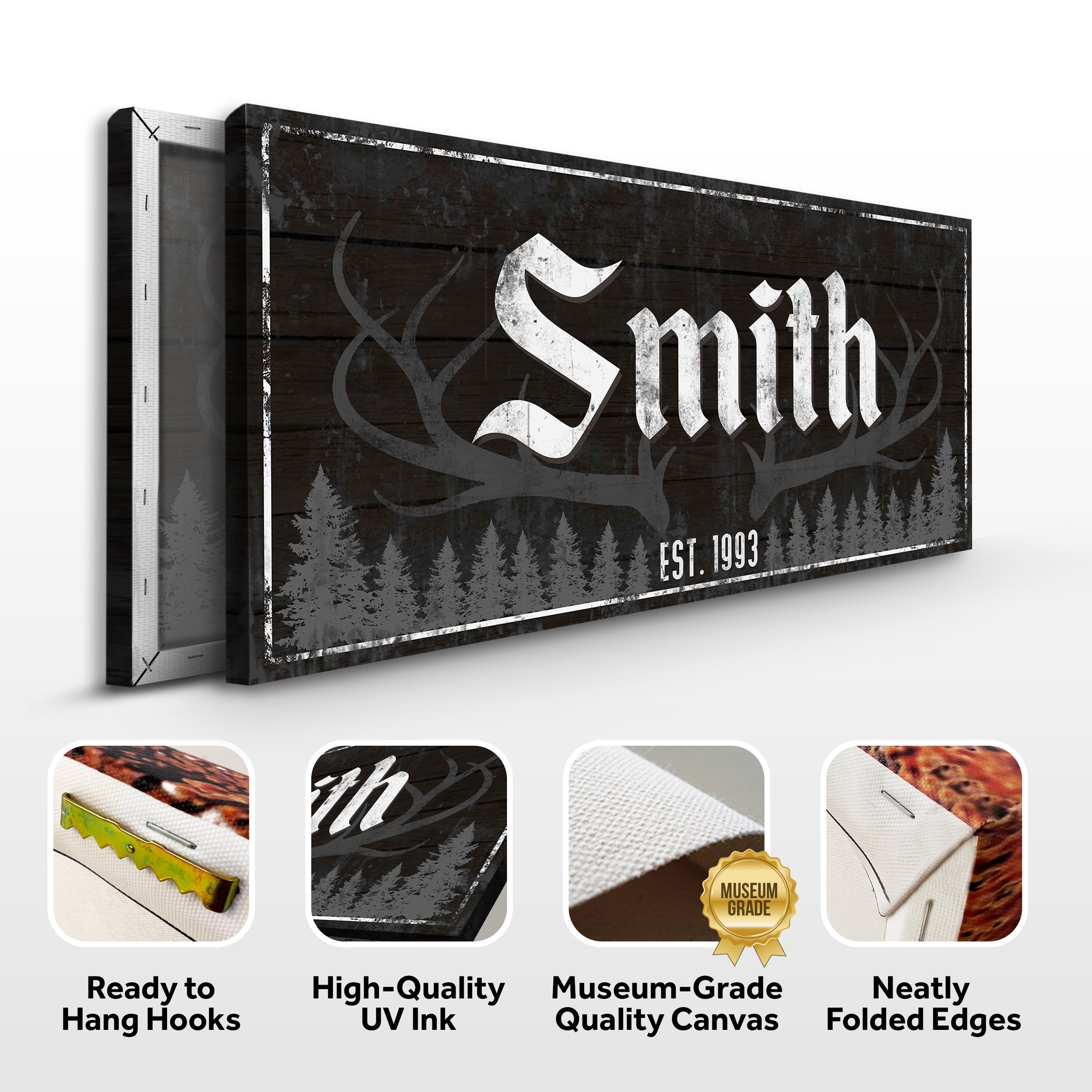 Rustic Family Antler Sign III on sale at MyriadMart