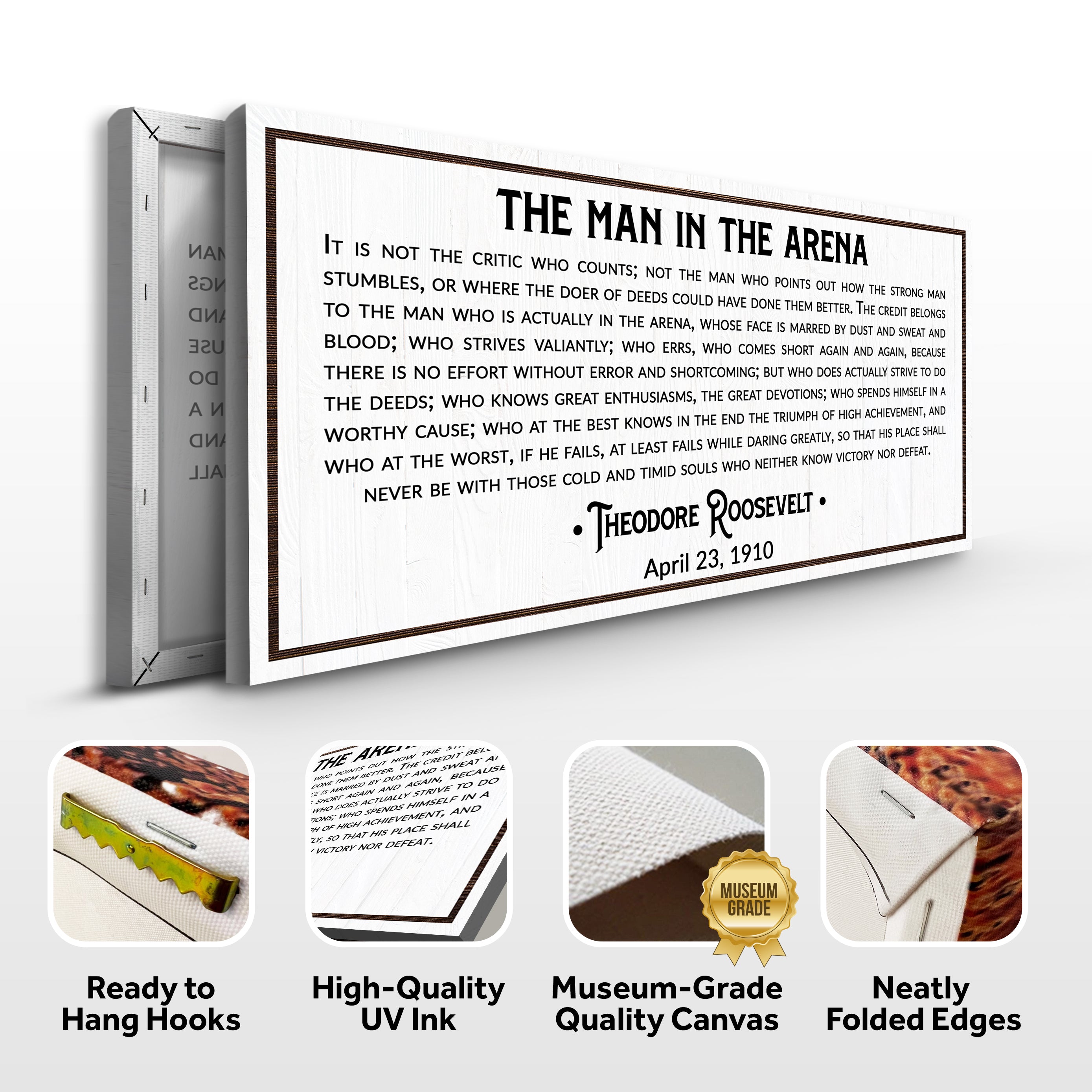 The Man In The Arena Sign VIII on sale at MyriadMart