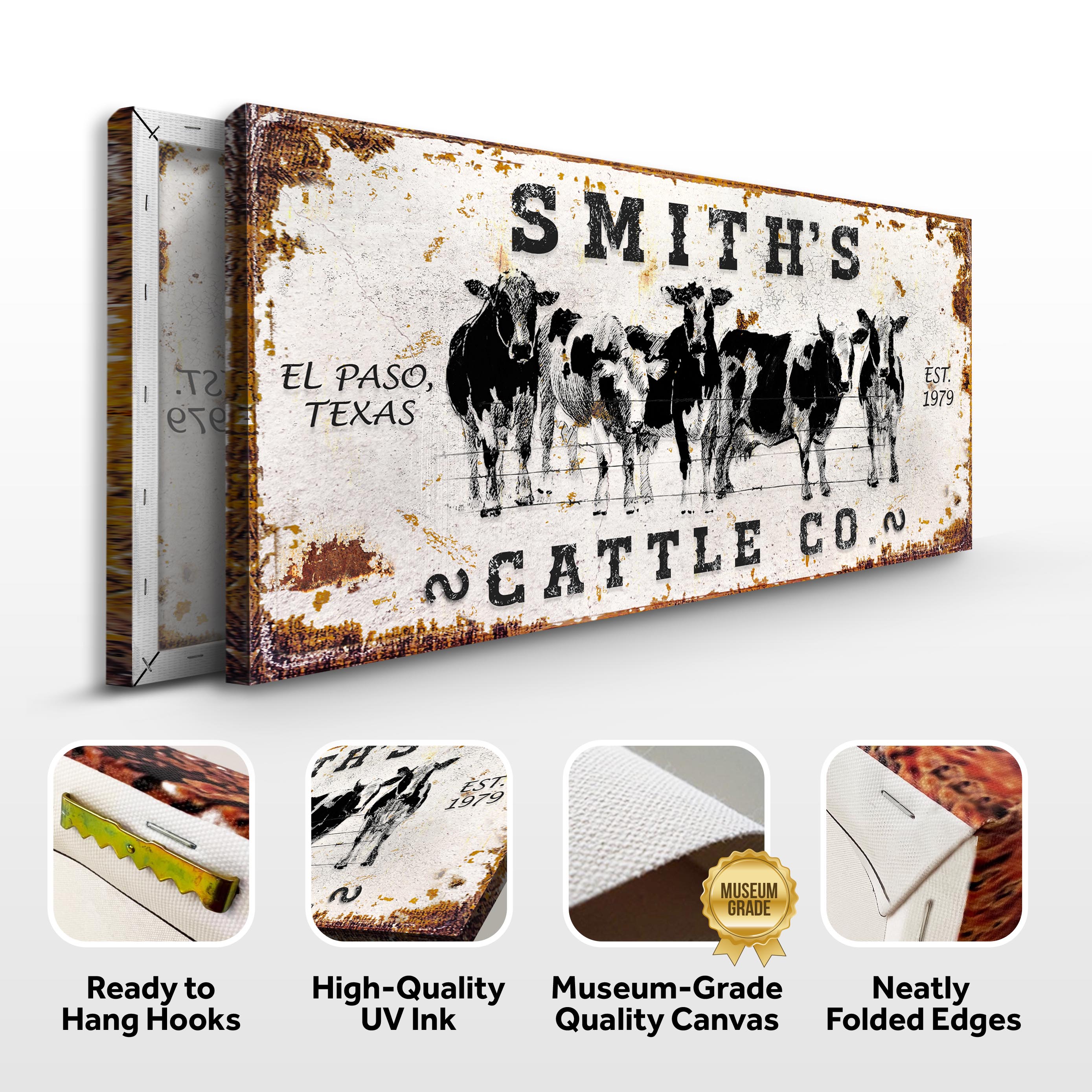 Personalized Cattle Sign II on sale at MyriadMart