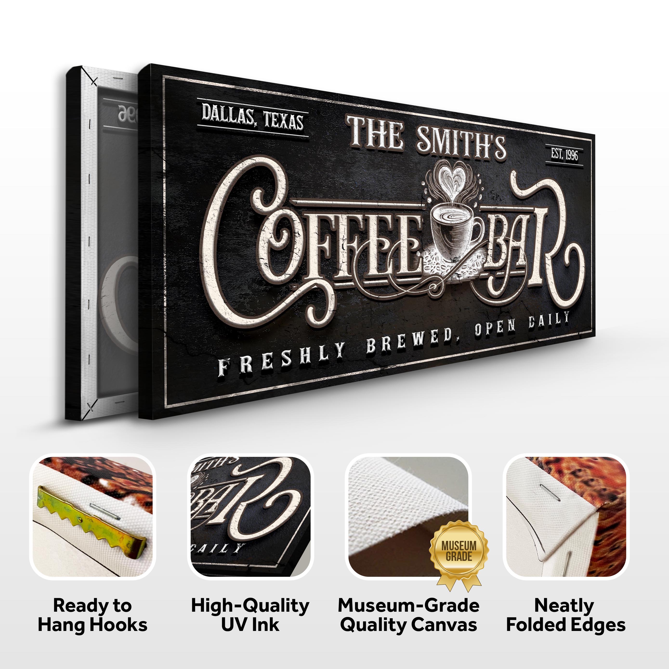 Personalized Coffee Bar Sign on sale at MyriadMart