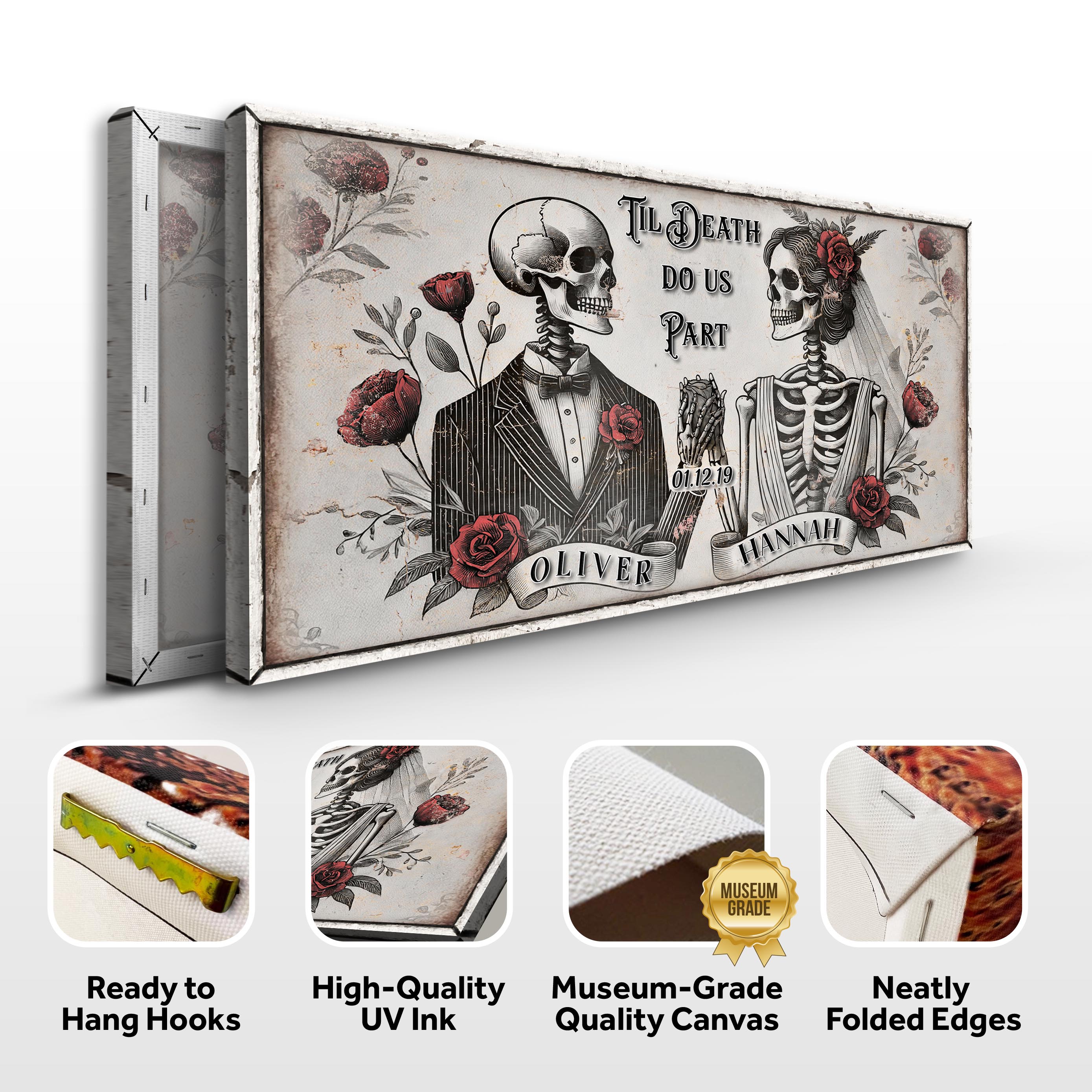 Till Death Do Us Part Skeleton Couple Sign II on sale at MyriadMart