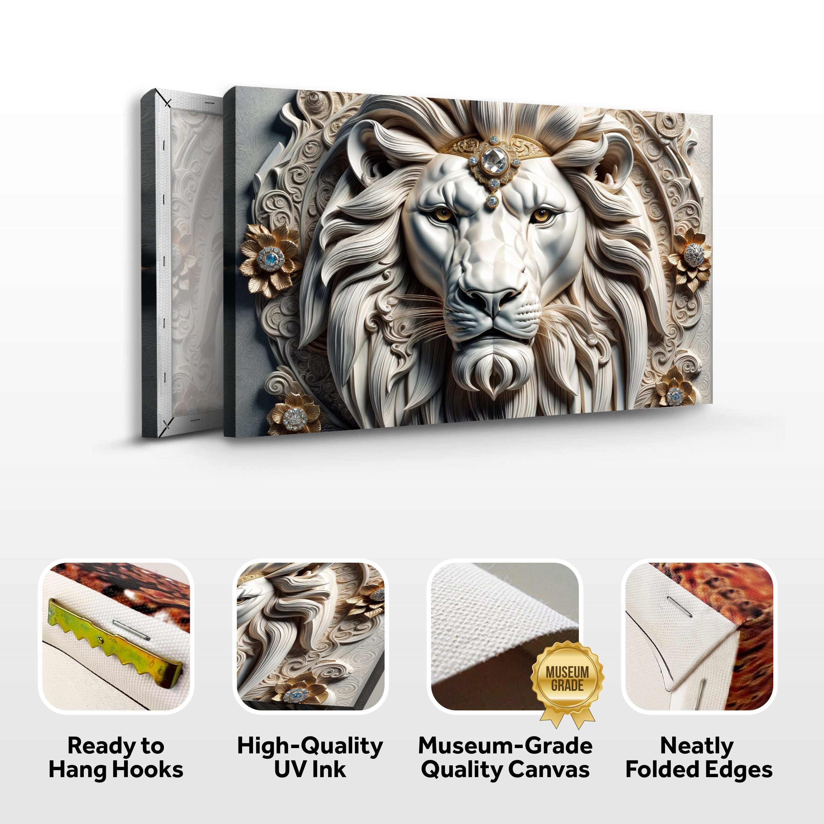 3D Majestic Lion Wall Art II on sale at MyriadMart