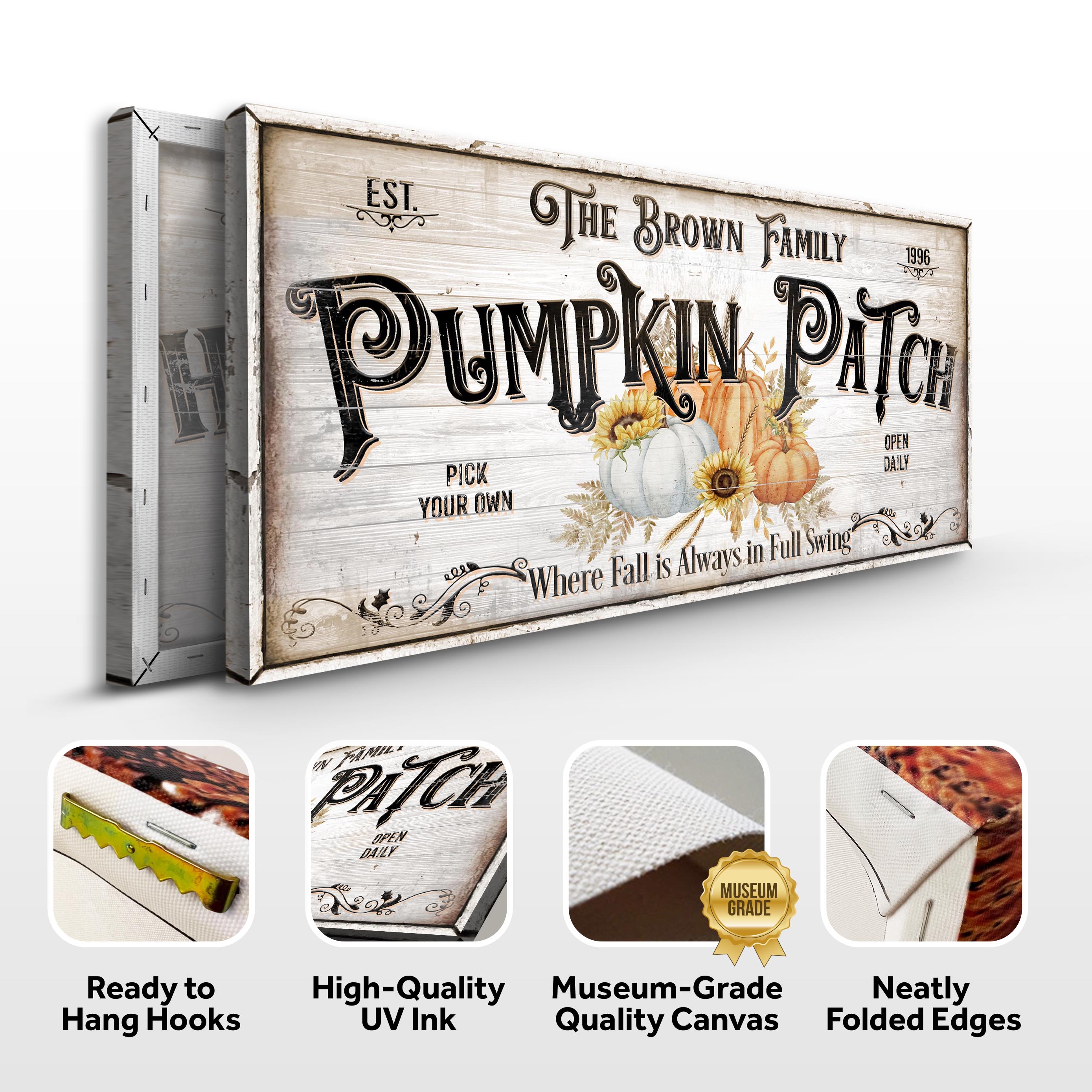 Personalized Pumpkin Patch Sign V on sale at MyriadMart